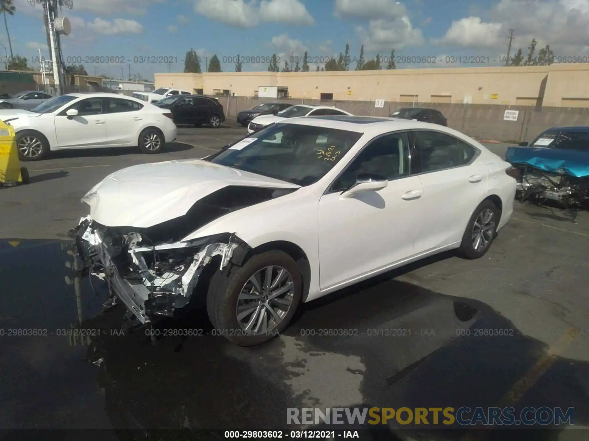 2 Photograph of a damaged car 58ABZ1B19KU048073 LEXUS ES 2019