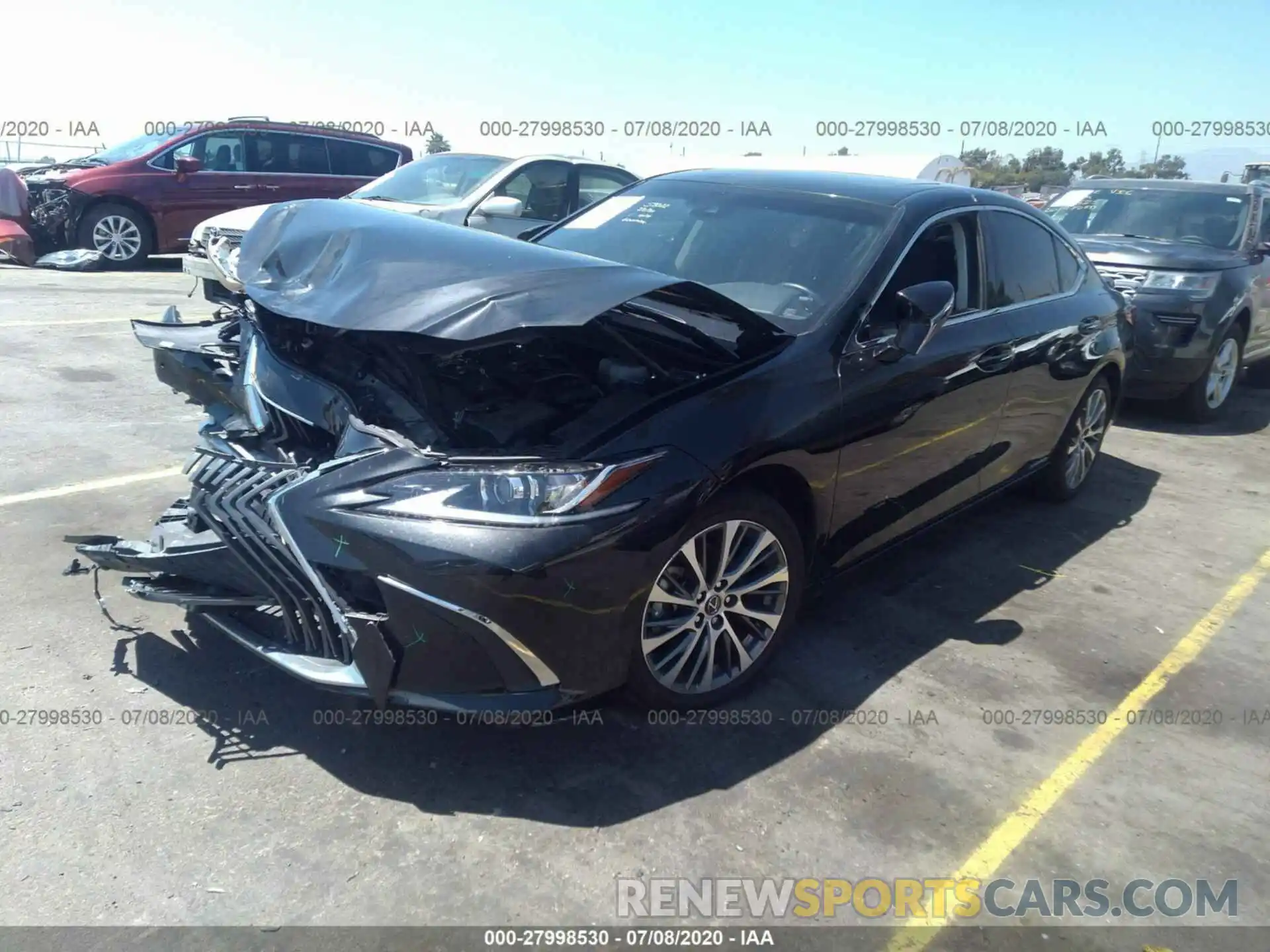 2 Photograph of a damaged car JTHB21B13K2022997 LEXUS ES 2019