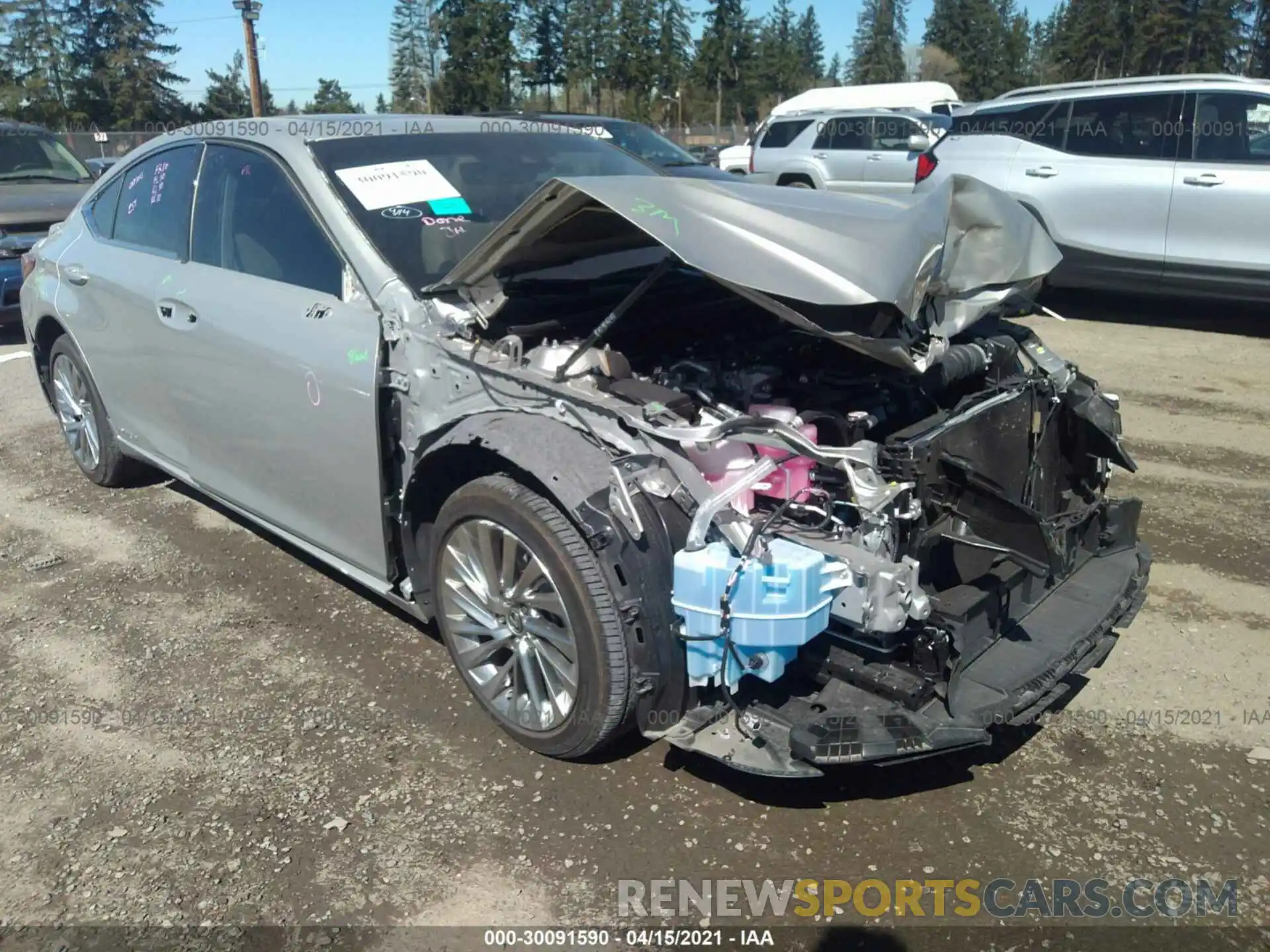 1 Photograph of a damaged car JTHB21B13K2026807 LEXUS ES 2019