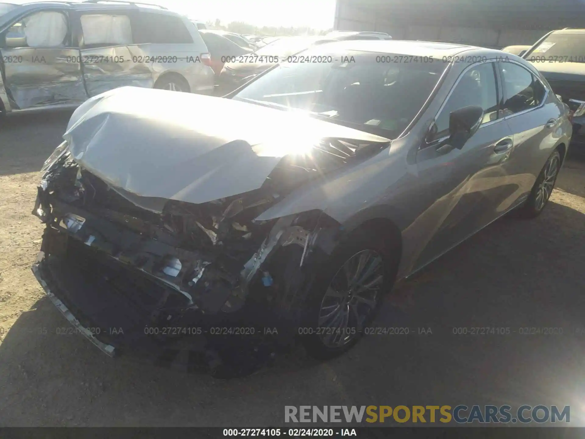 2 Photograph of a damaged car JTHB21B16K2023030 LEXUS ES 2019