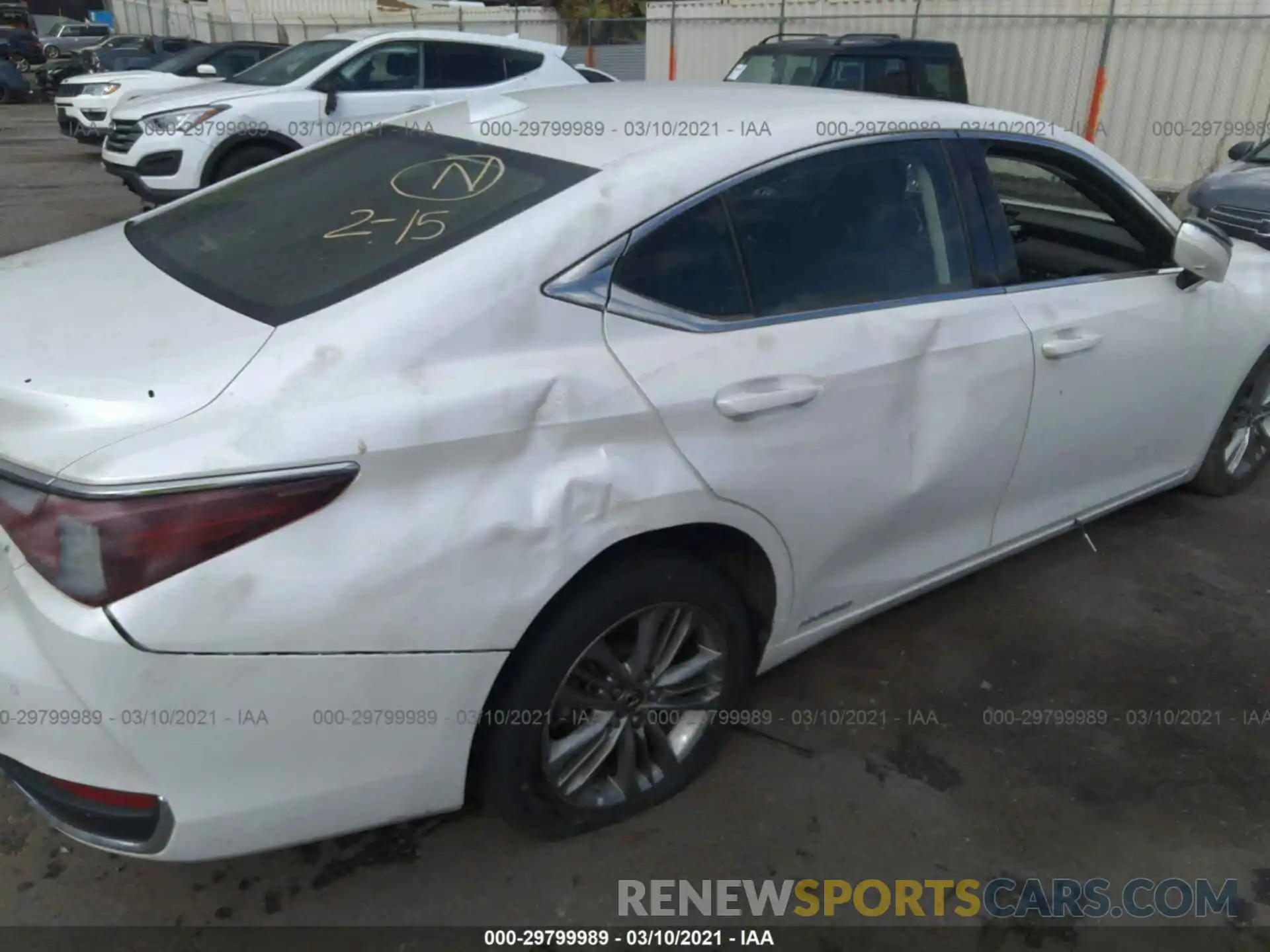 6 Photograph of a damaged car JTHB21B1XK2033303 LEXUS ES 2019