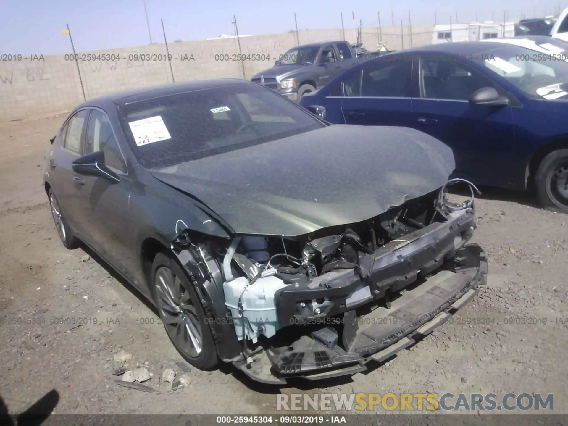 1 Photograph of a damaged car JTHBZ1B12K2003112 LEXUS ES 2019