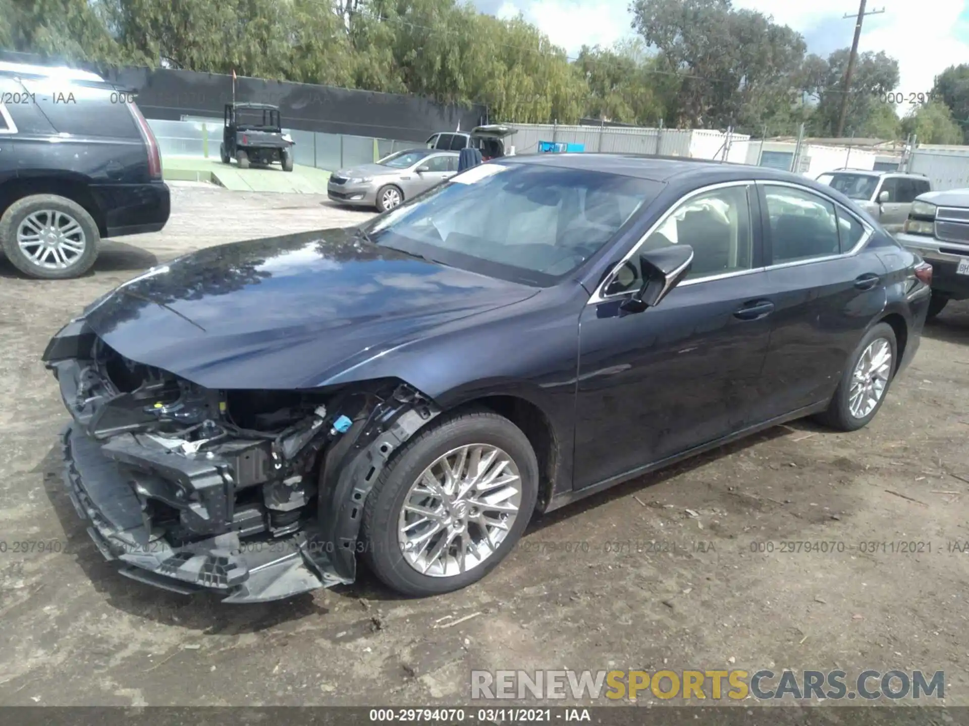 2 Photograph of a damaged car JTHBZ1B13K2000333 LEXUS ES 2019