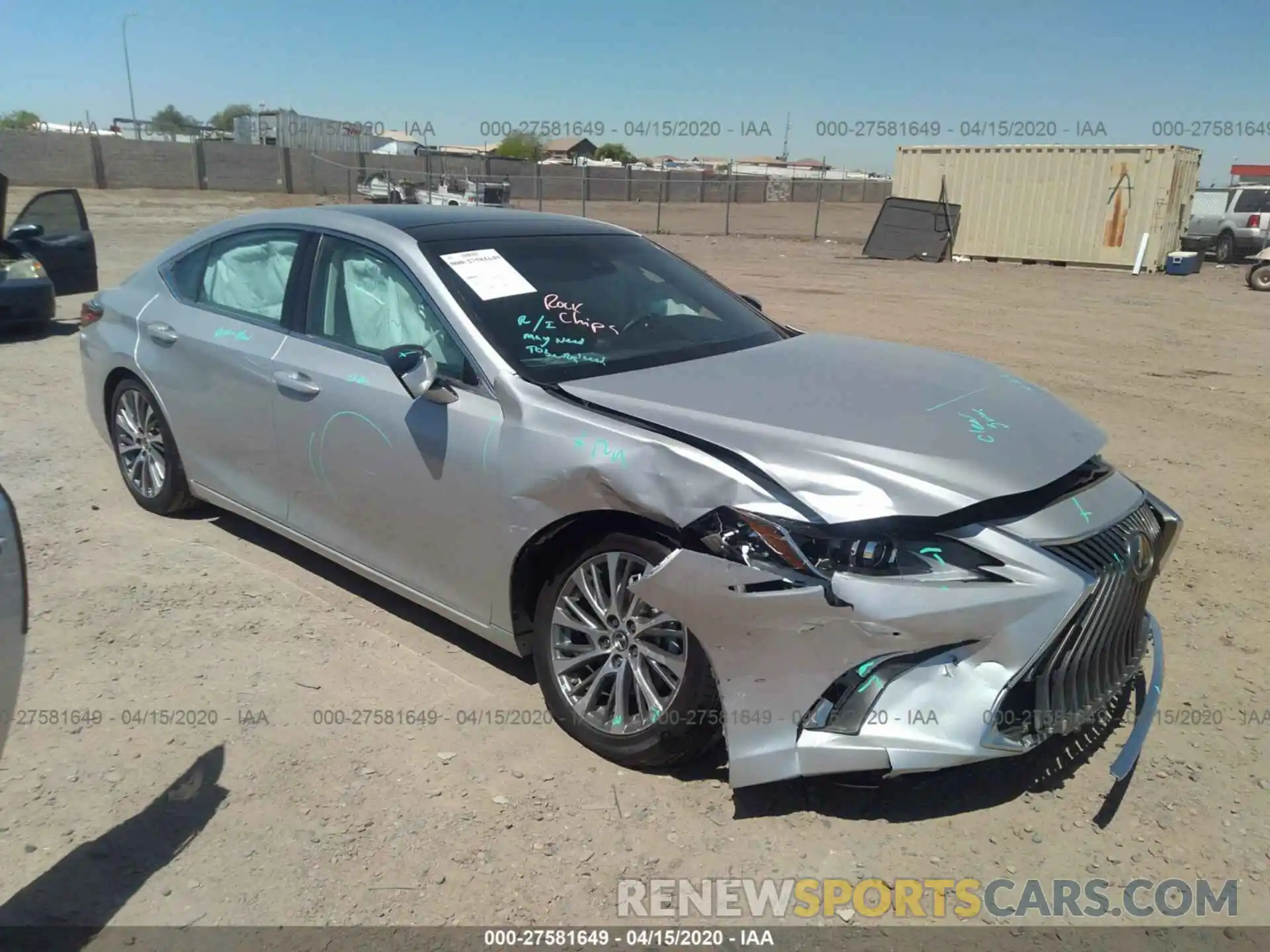 1 Photograph of a damaged car 58ADZ1B15LU057363 LEXUS ES 2020