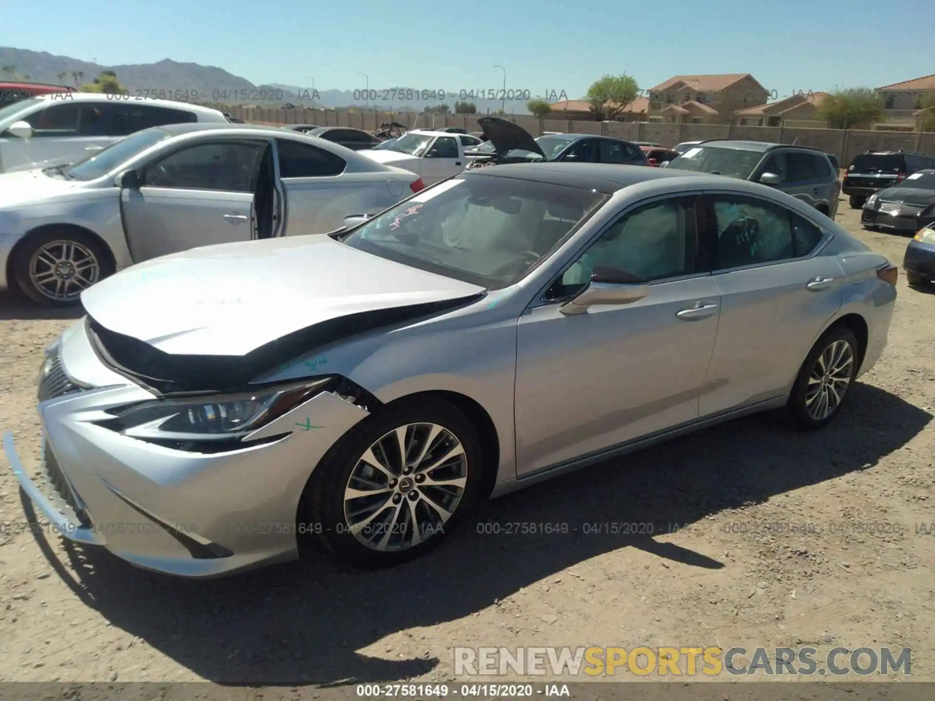 2 Photograph of a damaged car 58ADZ1B15LU057363 LEXUS ES 2020