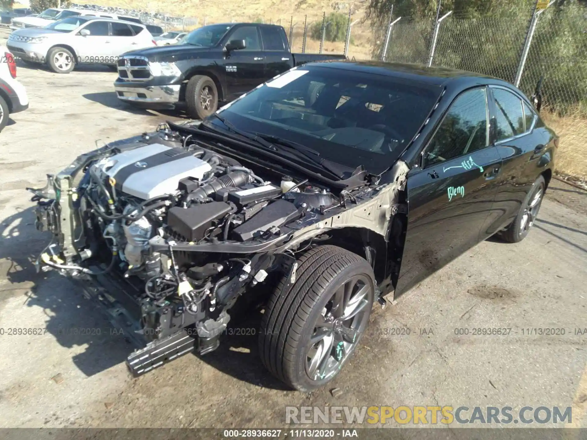 2 Photograph of a damaged car 58AGZ1B19LU080996 LEXUS ES 2020