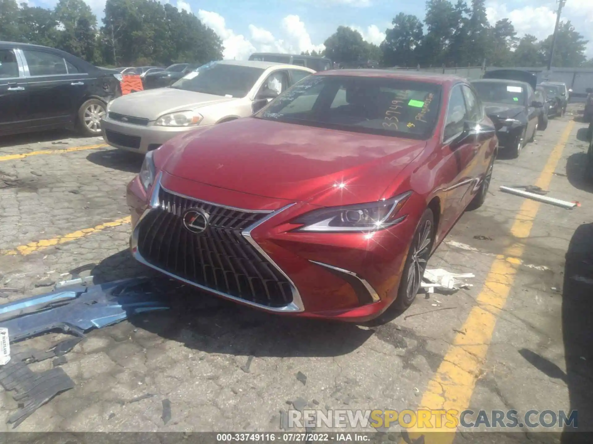 2 Photograph of a damaged car 58ADZ1B18NU115274 LEXUS ES 2022