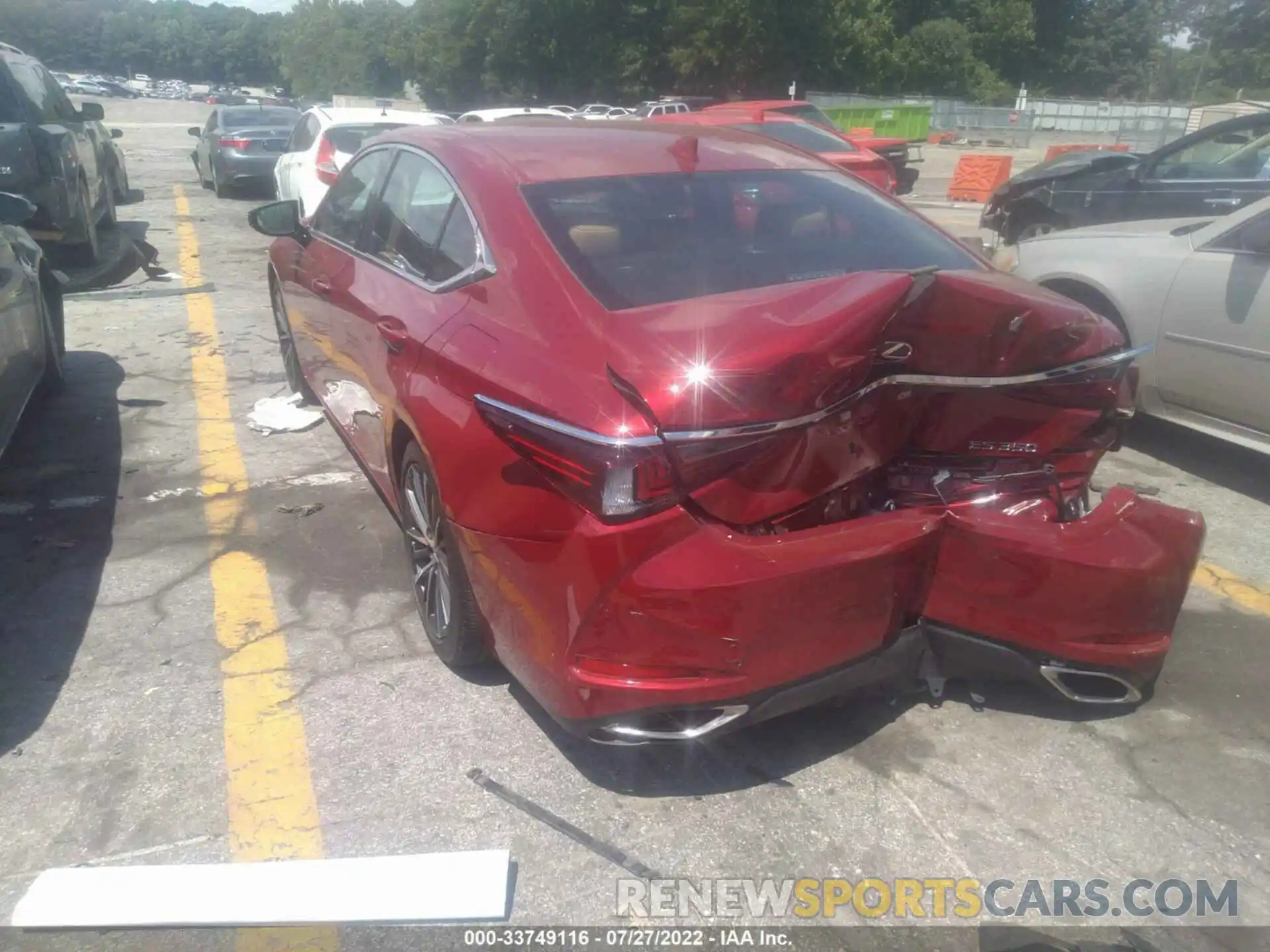 3 Photograph of a damaged car 58ADZ1B18NU115274 LEXUS ES 2022