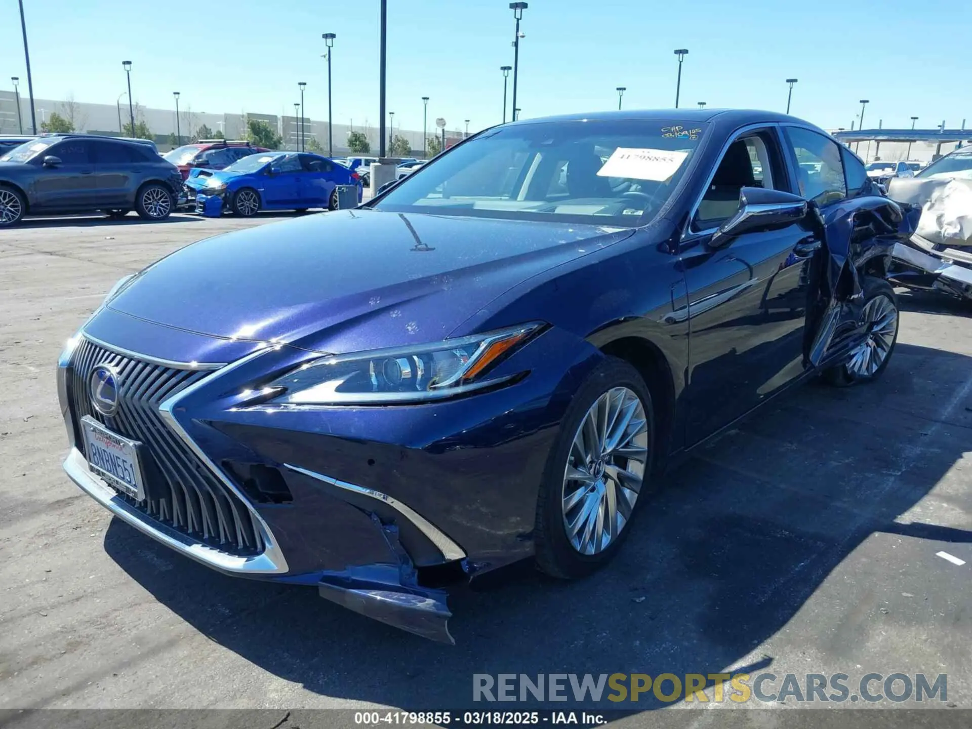 2 Photograph of a damaged car JTHB21B19K2041120 LEXUS ES 300H 2019