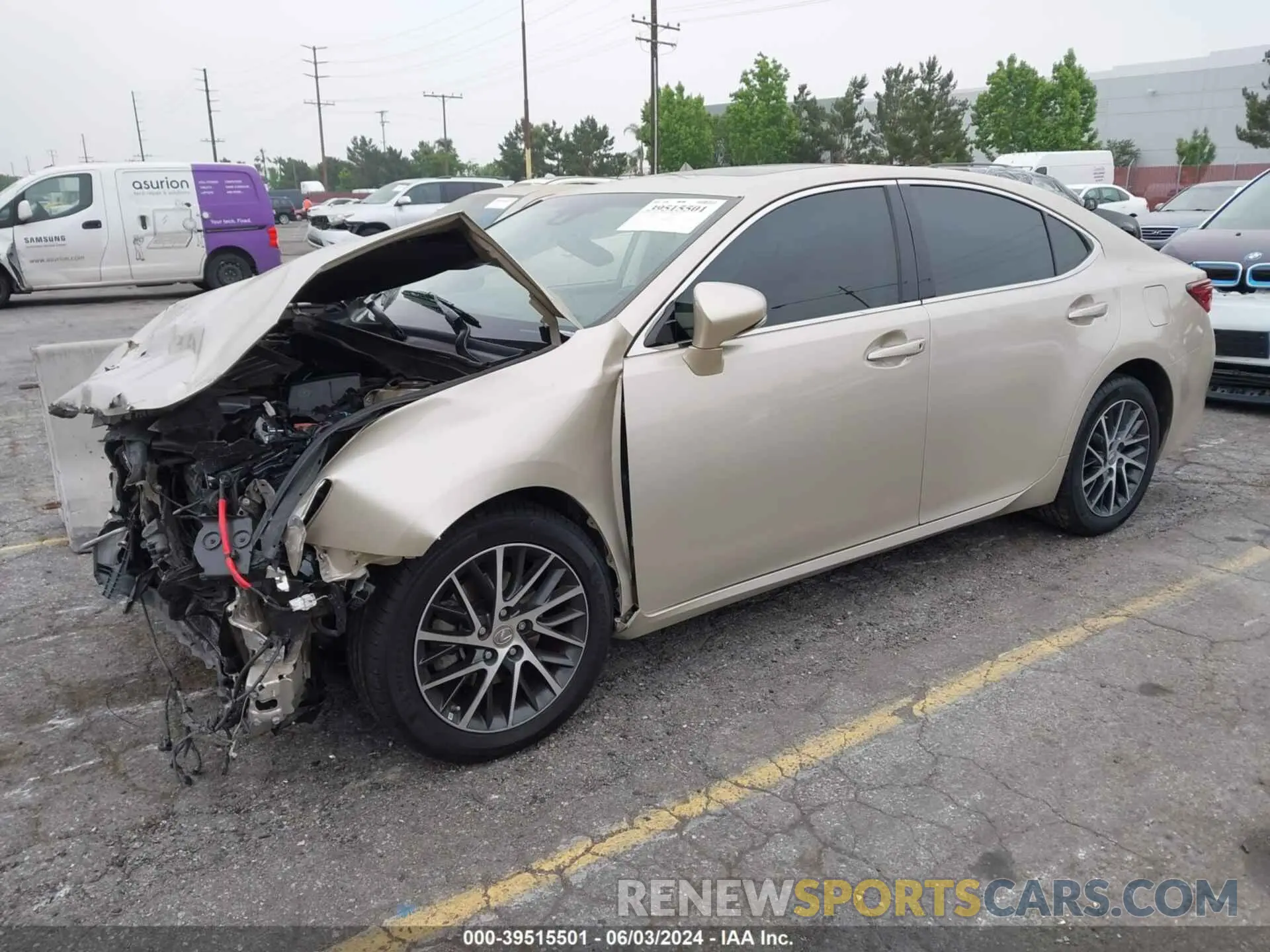 2 Photograph of a damaged car 58ABK1GG6HU057193 LEXUS ES 350 2017