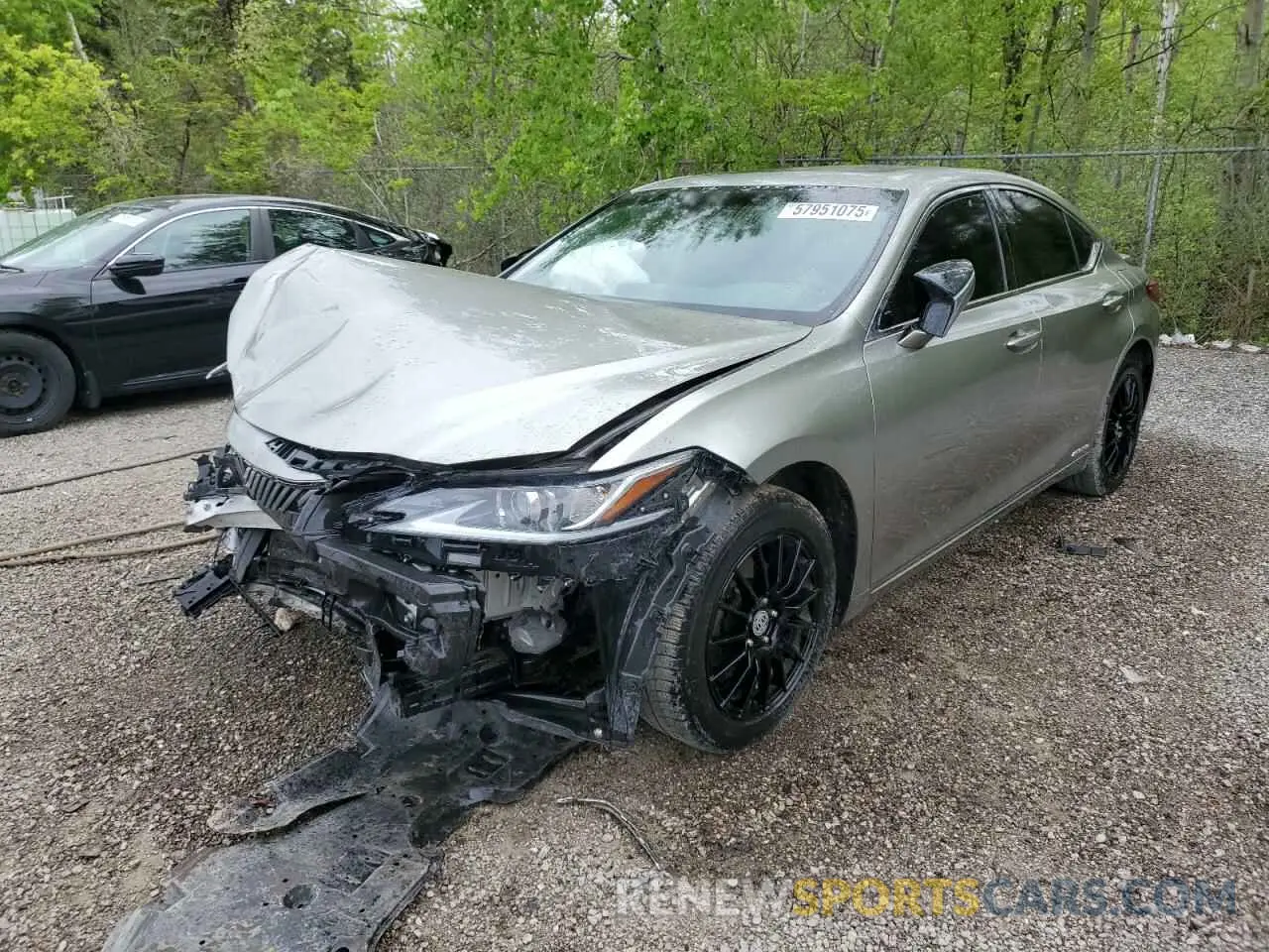 1 Photograph of a damaged car JTHB21B14K2043342 LEXUS ES300 2019