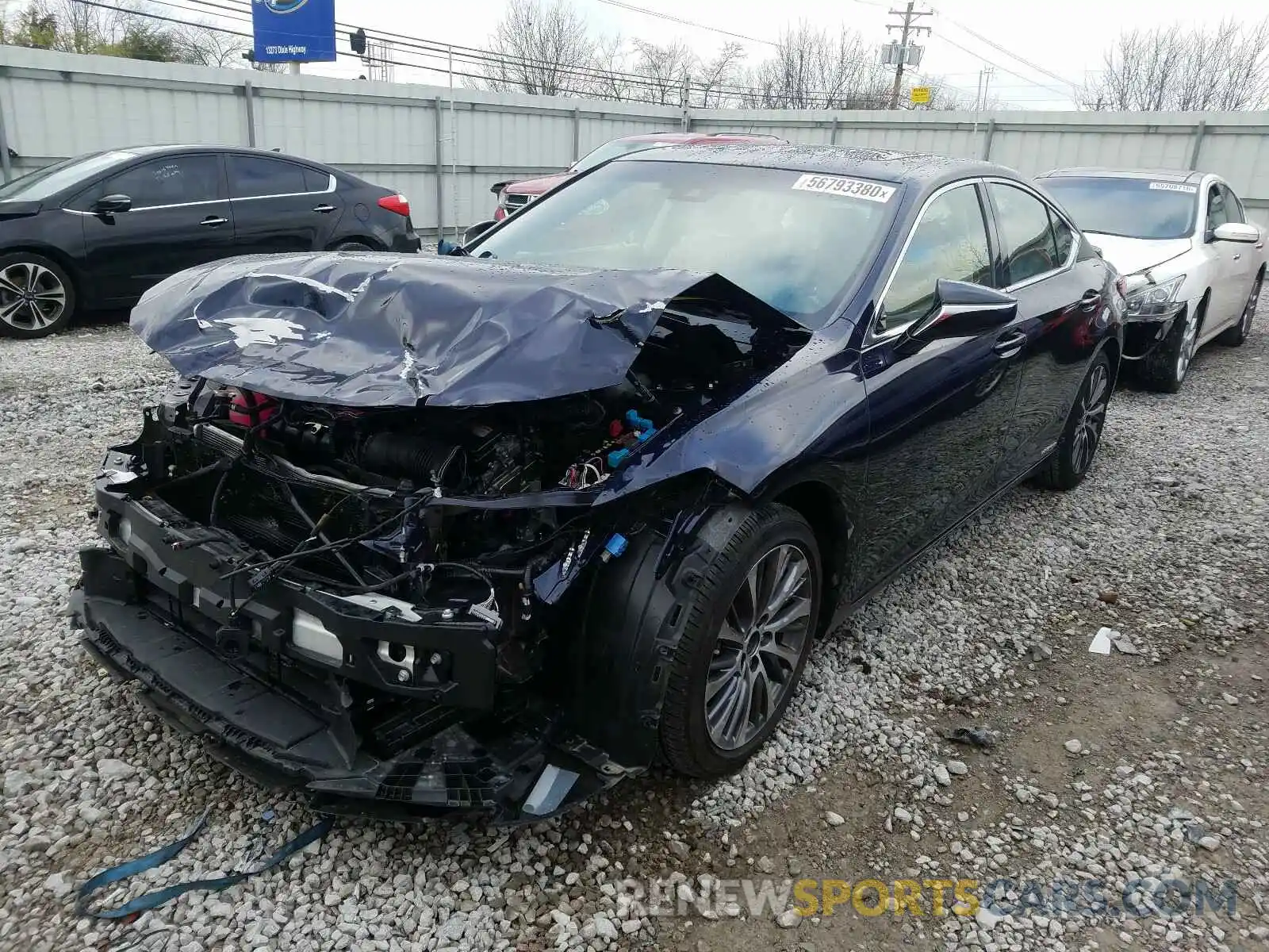 2 Photograph of a damaged car JTHB21B17K2037857 LEXUS ES300 2019