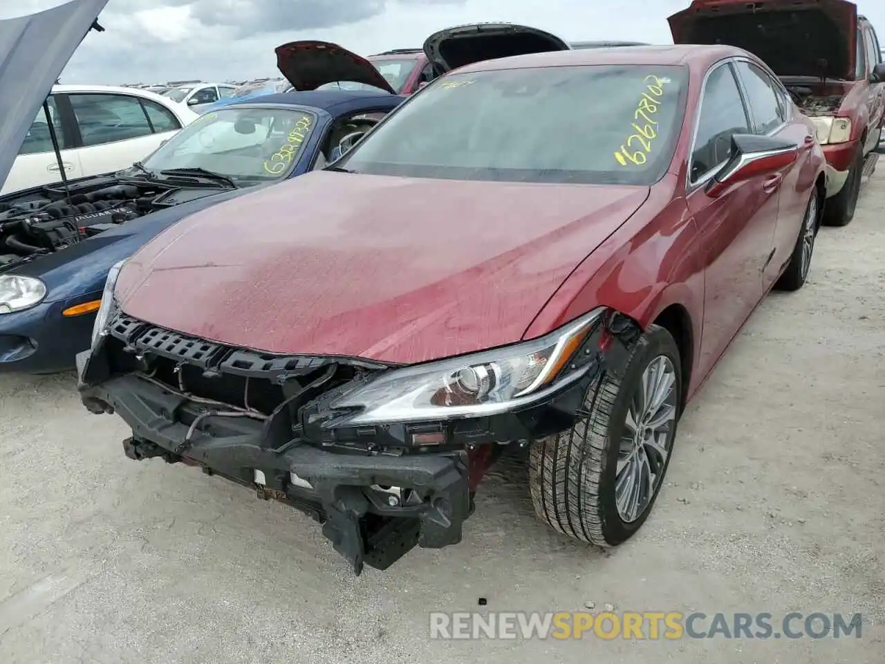 2 Photograph of a damaged car 58ABZ1B10KU010876 LEXUS ES350 2019