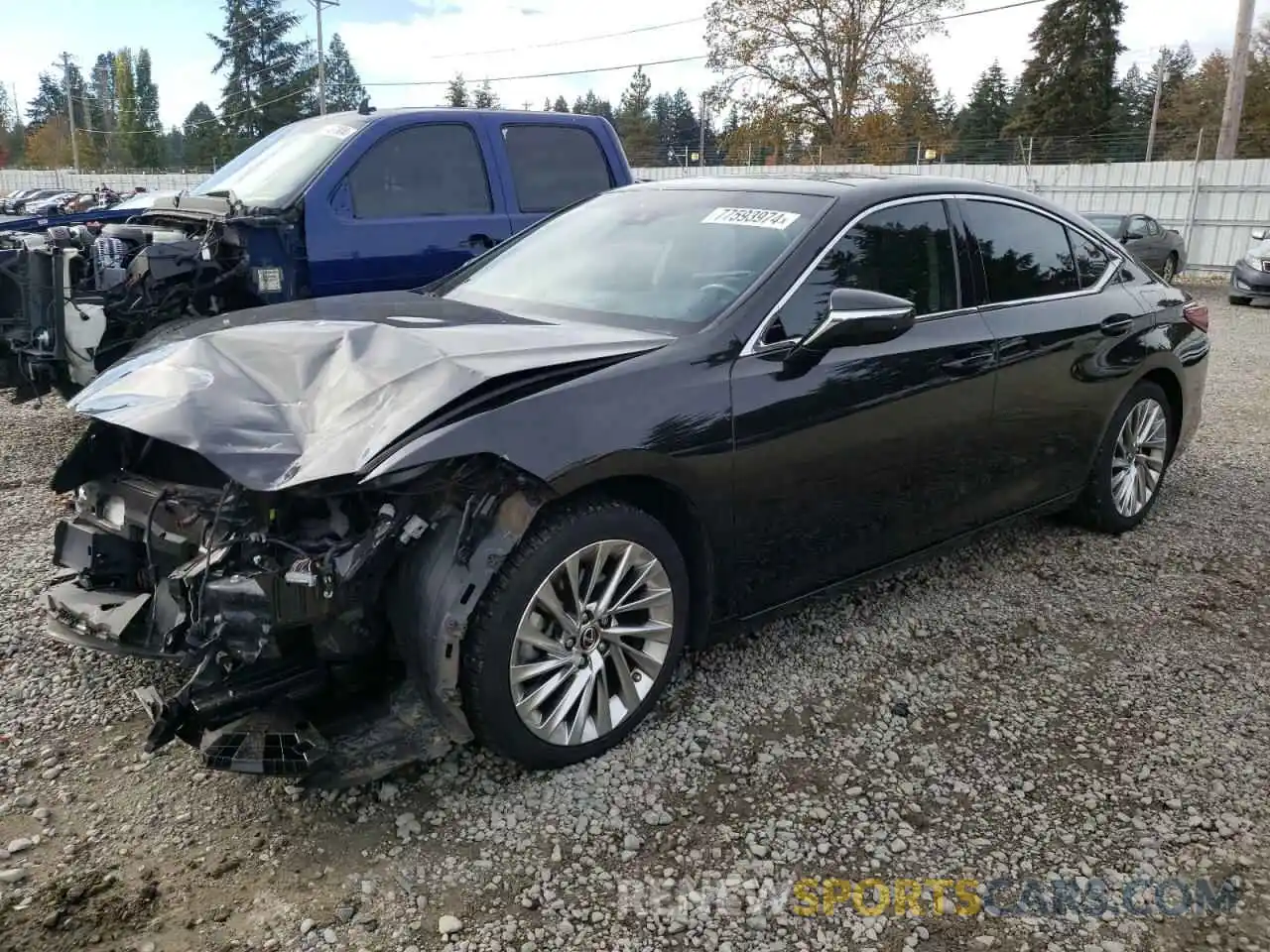 1 Photograph of a damaged car 58ABZ1B10KU023756 LEXUS ES350 2019