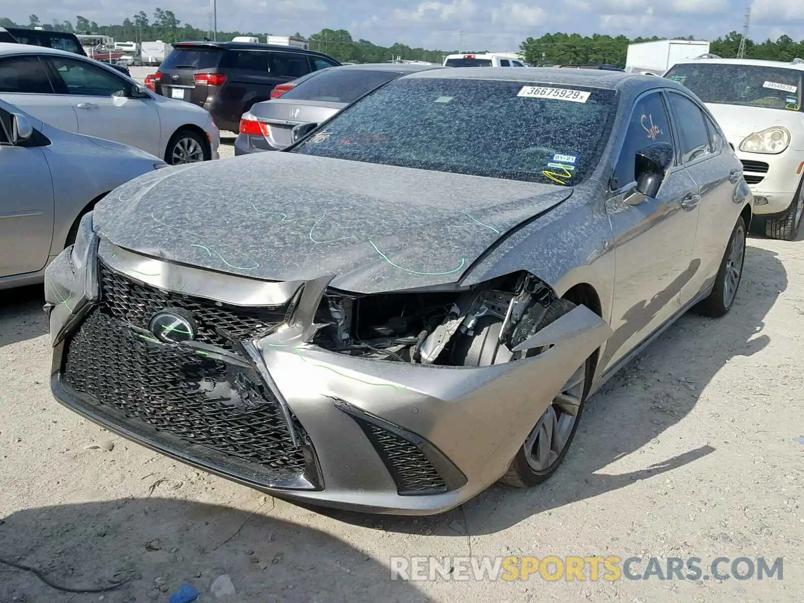 2 Photograph of a damaged car 58ABZ1B13KU012976 LEXUS ES350 2019