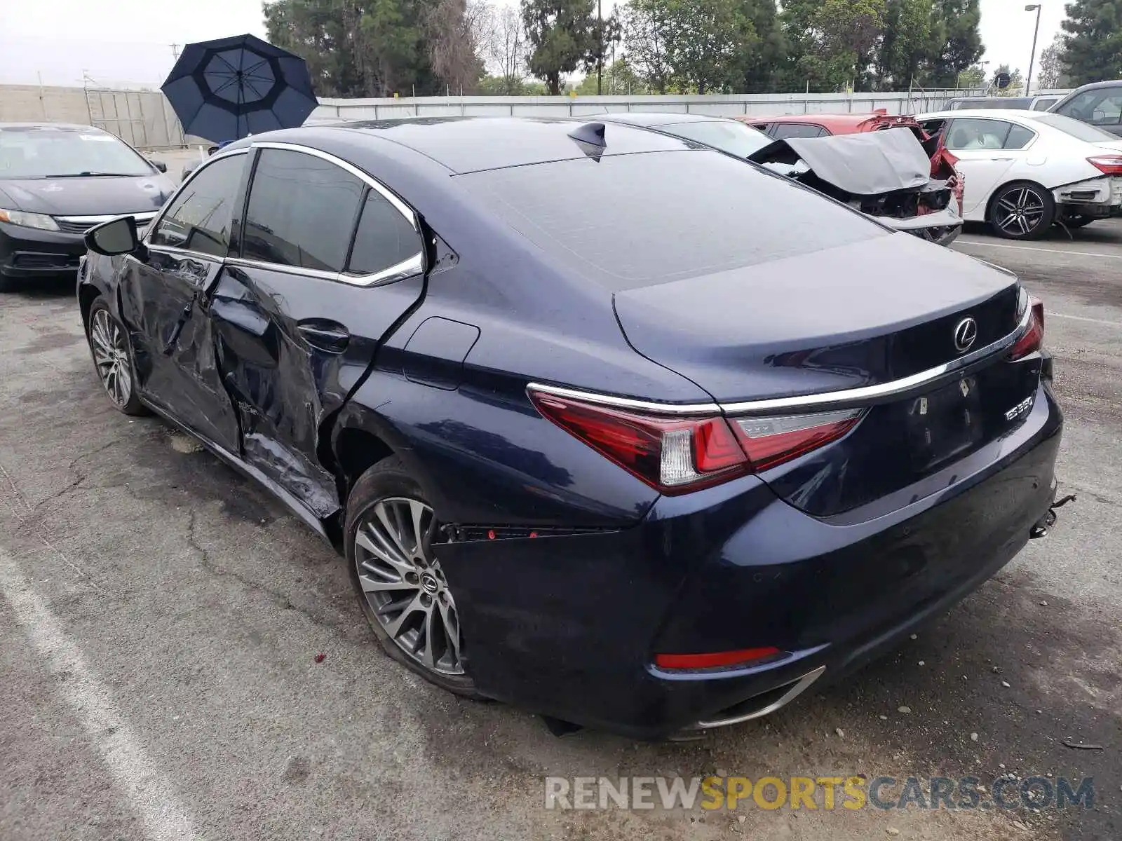 3 Photograph of a damaged car 58ABZ1B14KU037546 LEXUS ES350 2019