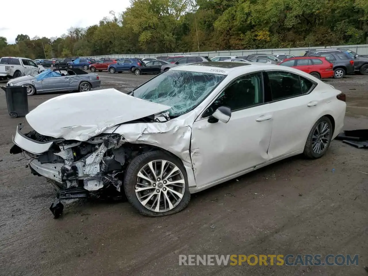 1 Photograph of a damaged car 58ABZ1B15KU018603 LEXUS ES350 2019