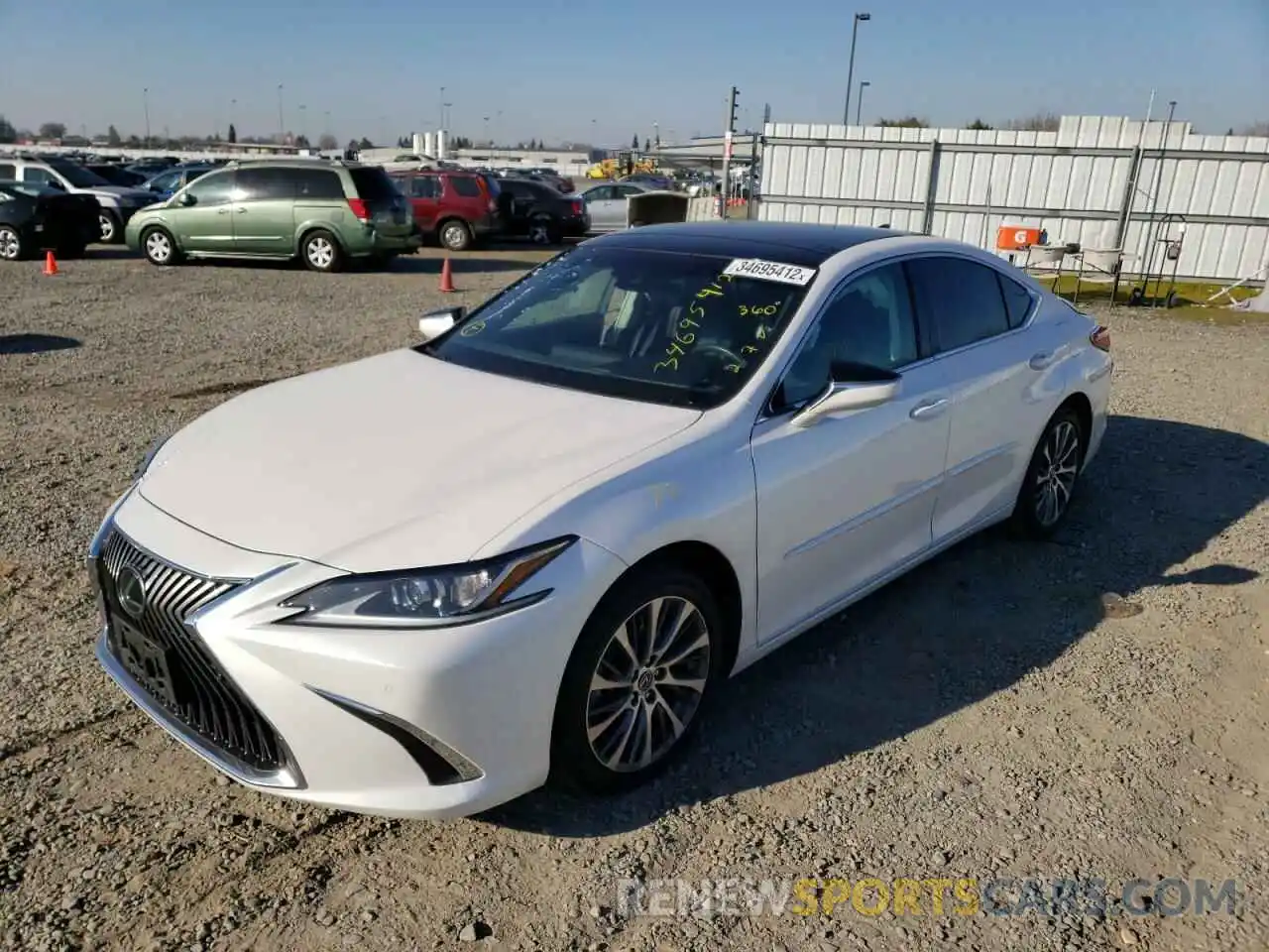 2 Photograph of a damaged car 58ABZ1B15KU033425 LEXUS ES350 2019