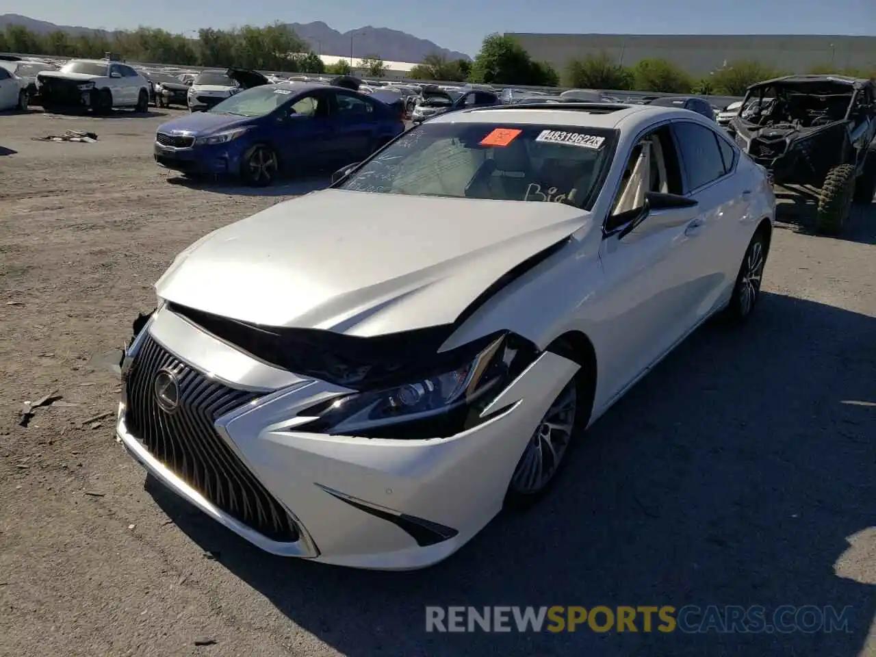 2 Photograph of a damaged car 58ABZ1B16KU028301 LEXUS ES350 2019