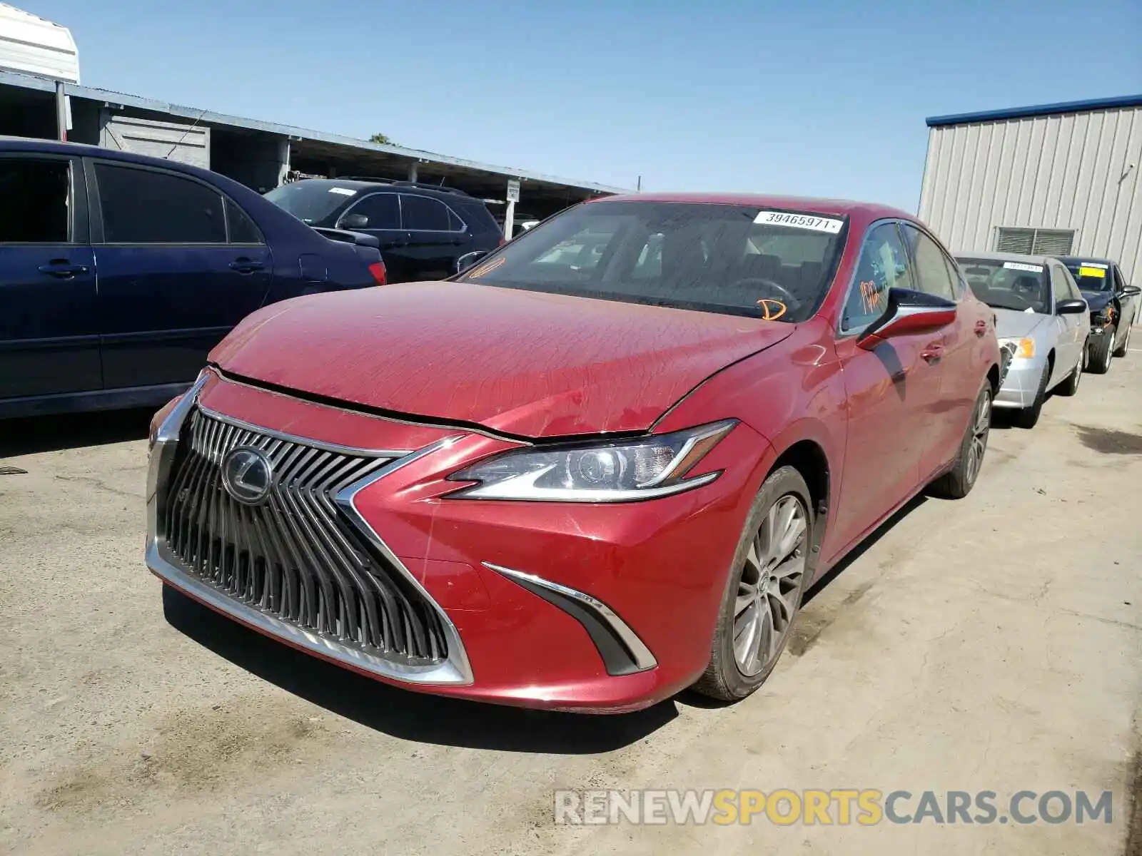 2 Photograph of a damaged car JTHBZ1B12K2003871 LEXUS ES350 2019