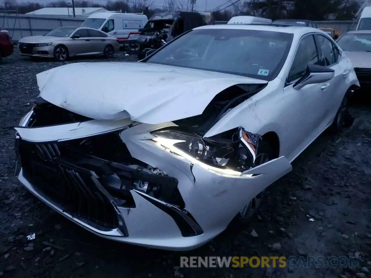 2 Photograph of a damaged car JTHBZ1B13K2004916 LEXUS ES350 2019