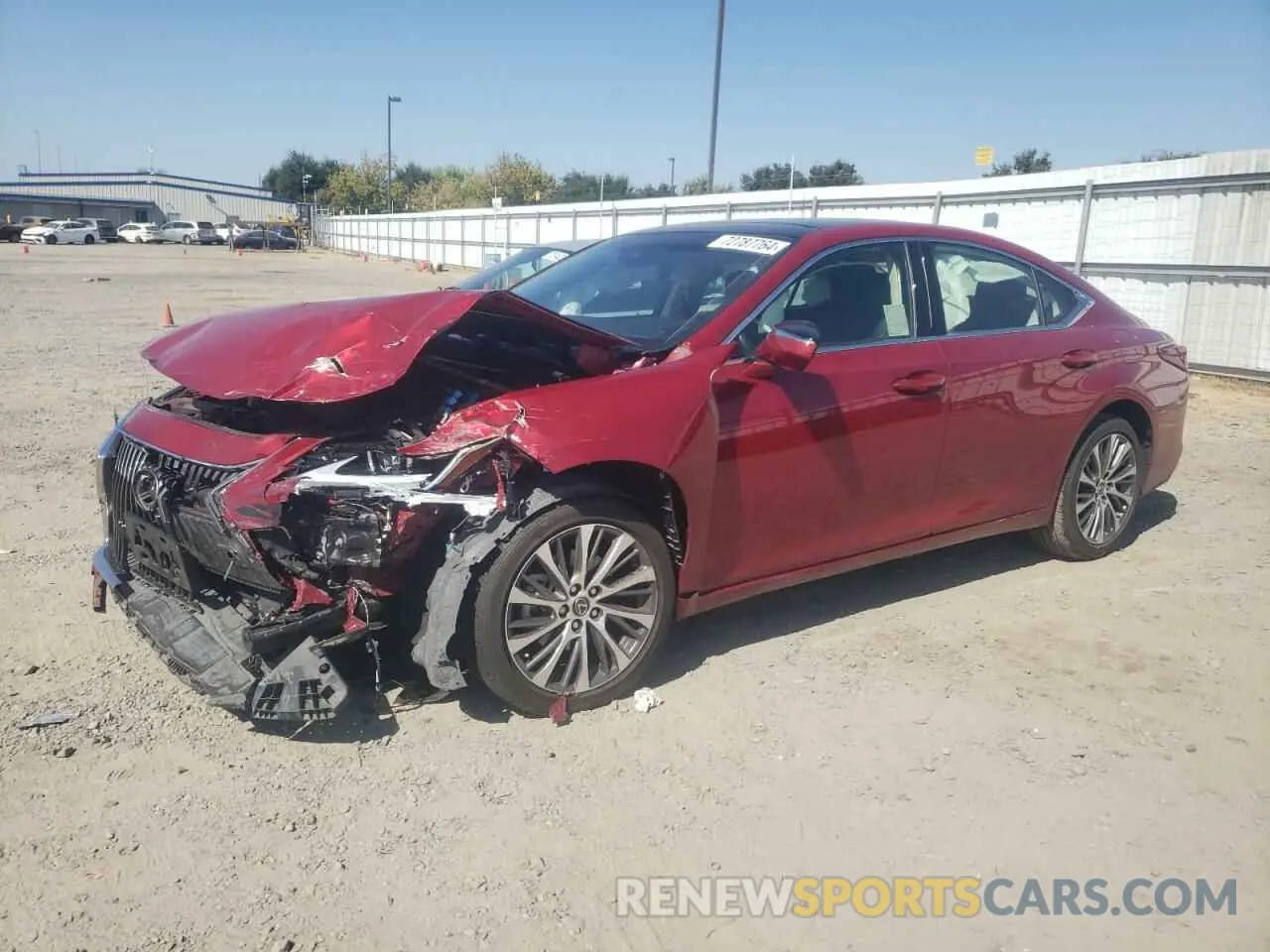 1 Photograph of a damaged car JTHBZ1B15K2002195 LEXUS ES350 2019