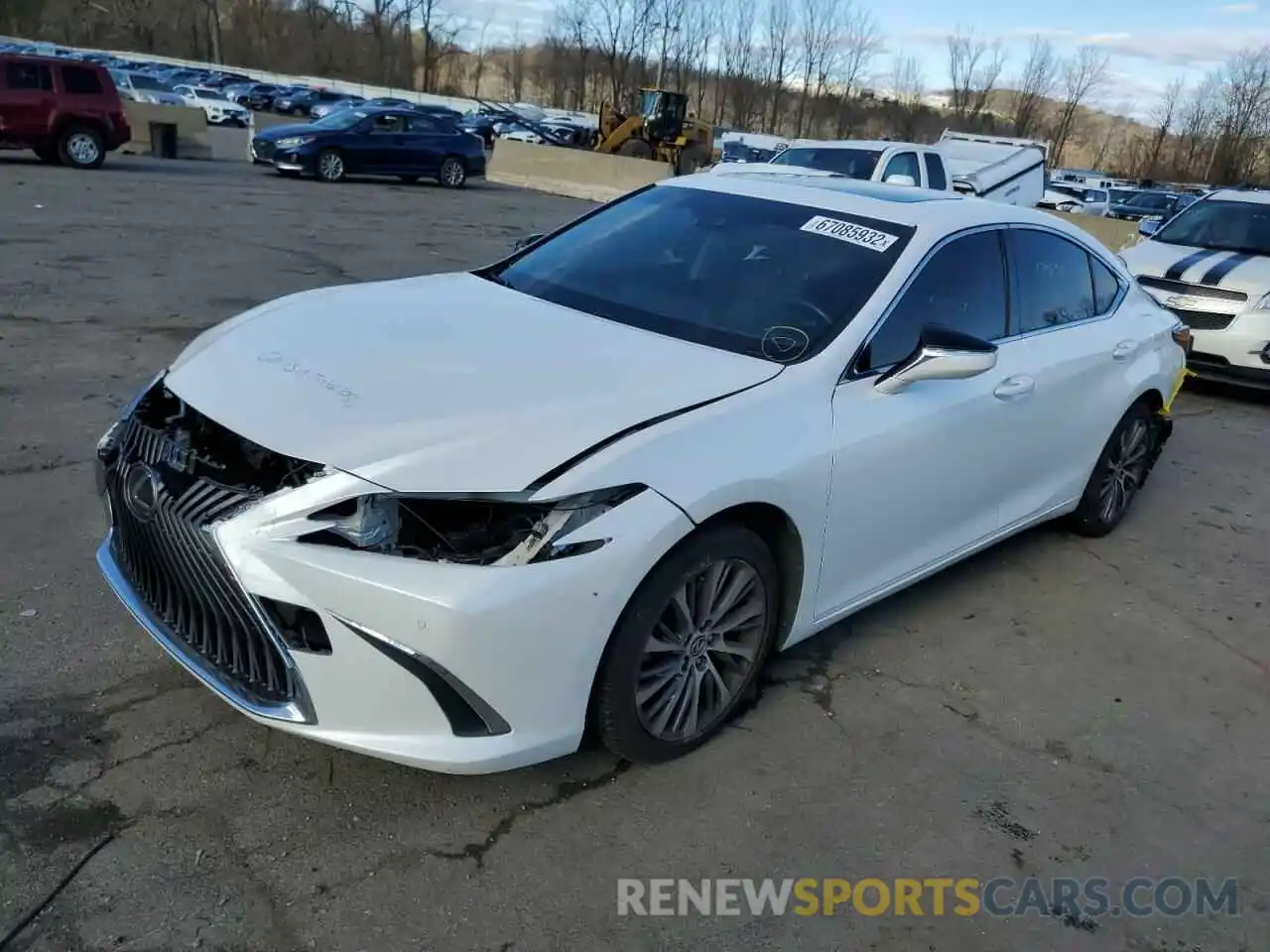 2 Photograph of a damaged car JTHBZ1B19K2001860 LEXUS ES350 2019