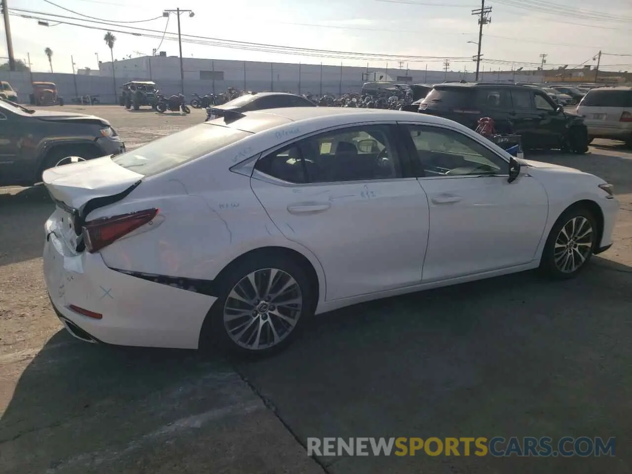 3 Photograph of a damaged car JTHBZ1B19K2003365 LEXUS ES350 2019
