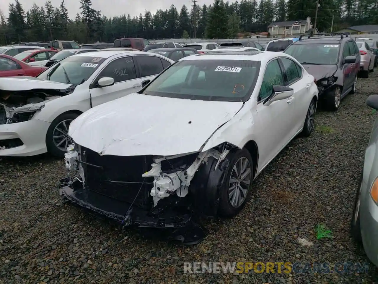 2 Photograph of a damaged car 58ADZ1B12LU051360 LEXUS ES350 2020