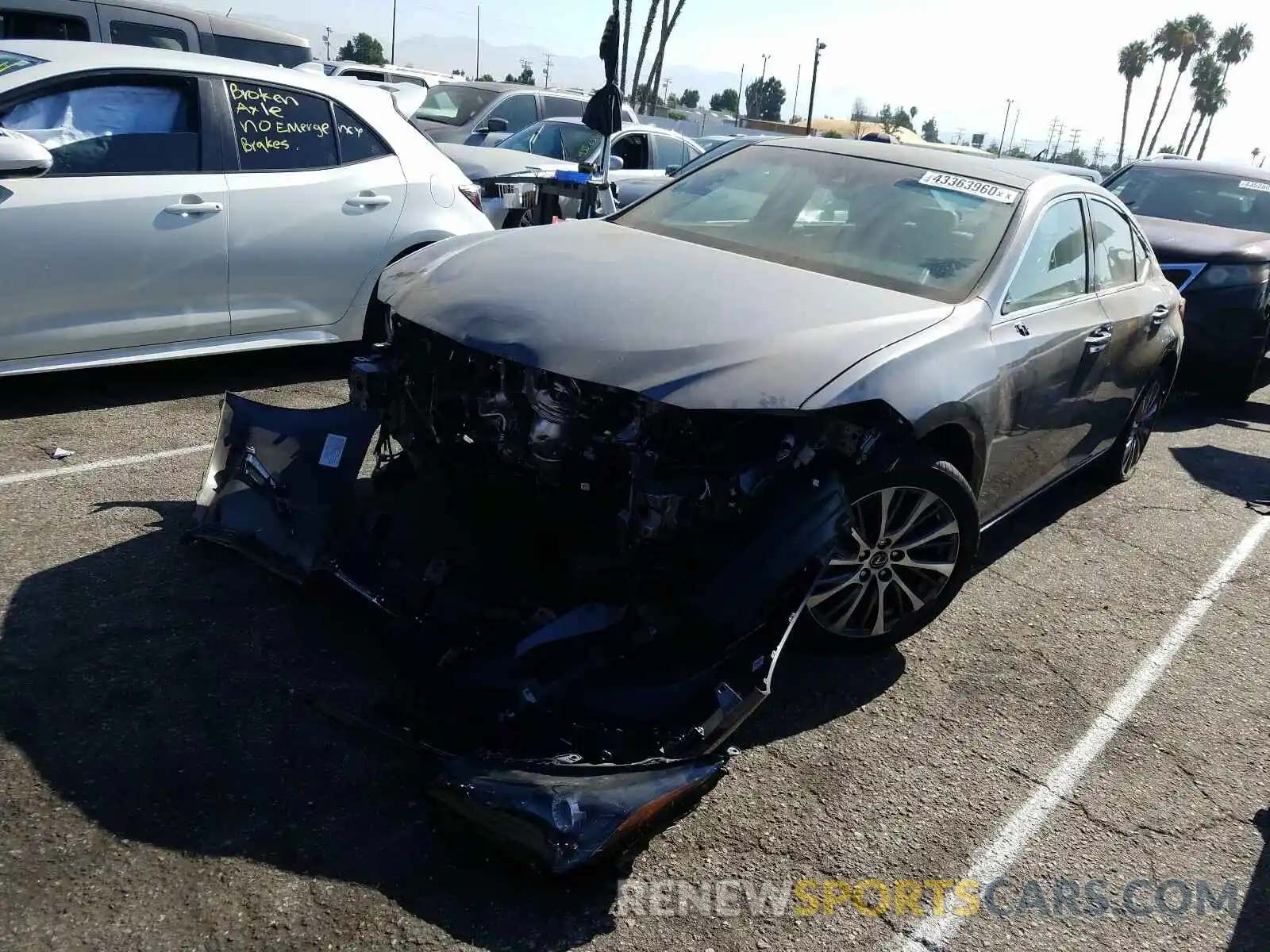 2 Photograph of a damaged car 58ADZ1B1XLU065748 LEXUS ES350 2020