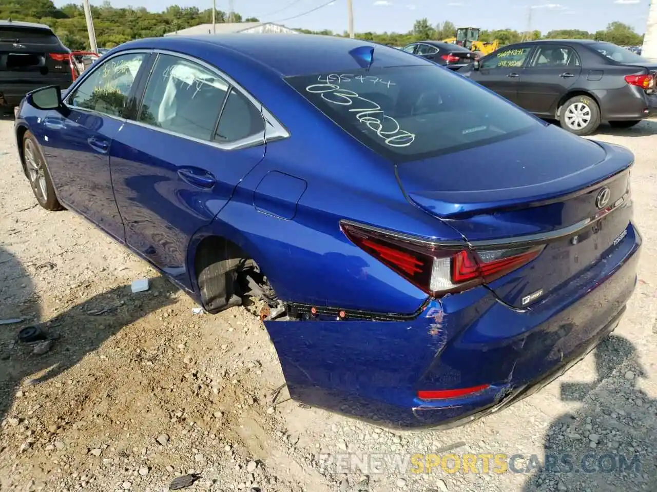 3 Photograph of a damaged car 58AGZ1B13LU080654 LEXUS ES350 2020