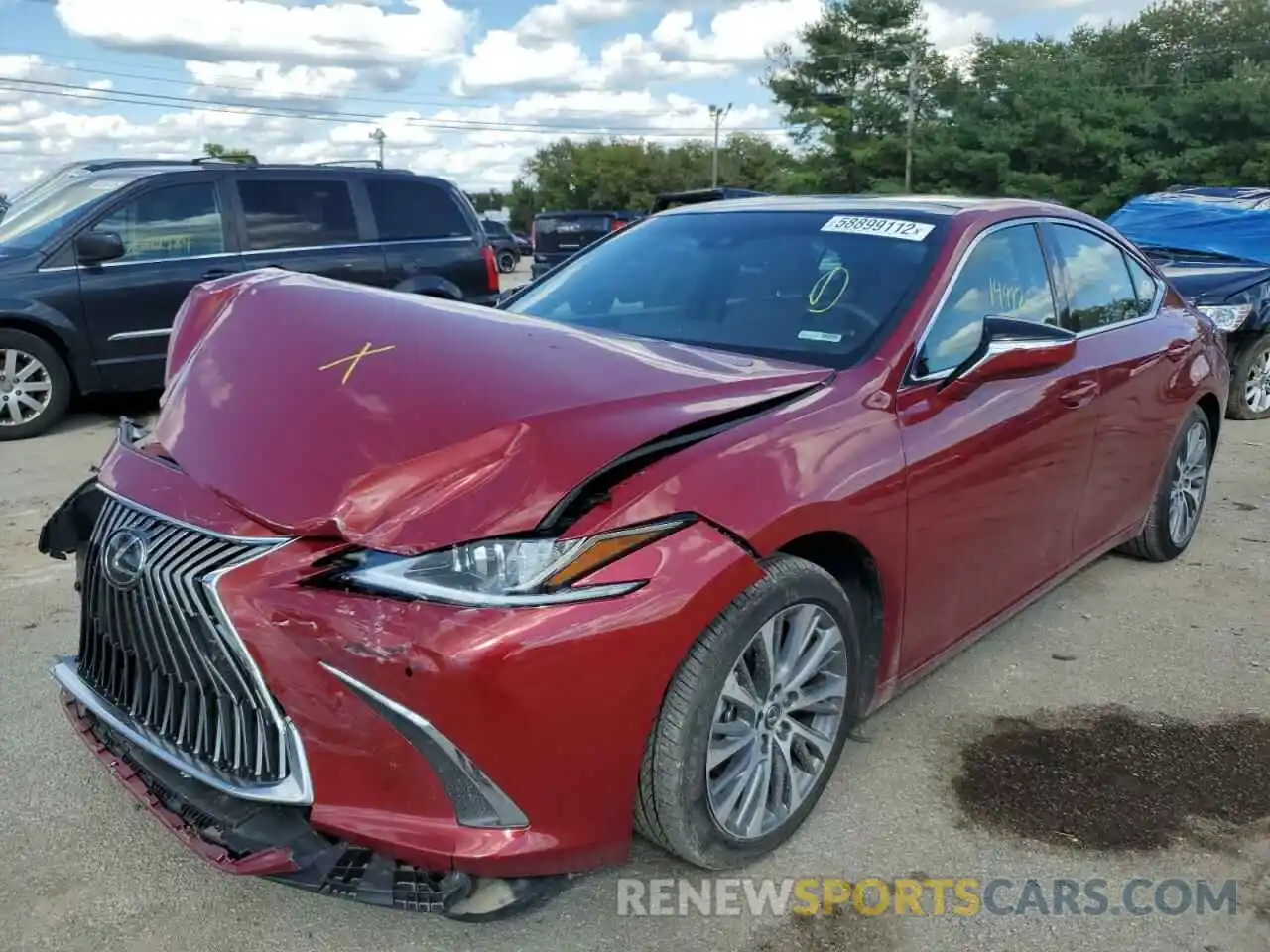 2 Photograph of a damaged car 58ADZ1B19MU102712 LEXUS ES350 2021