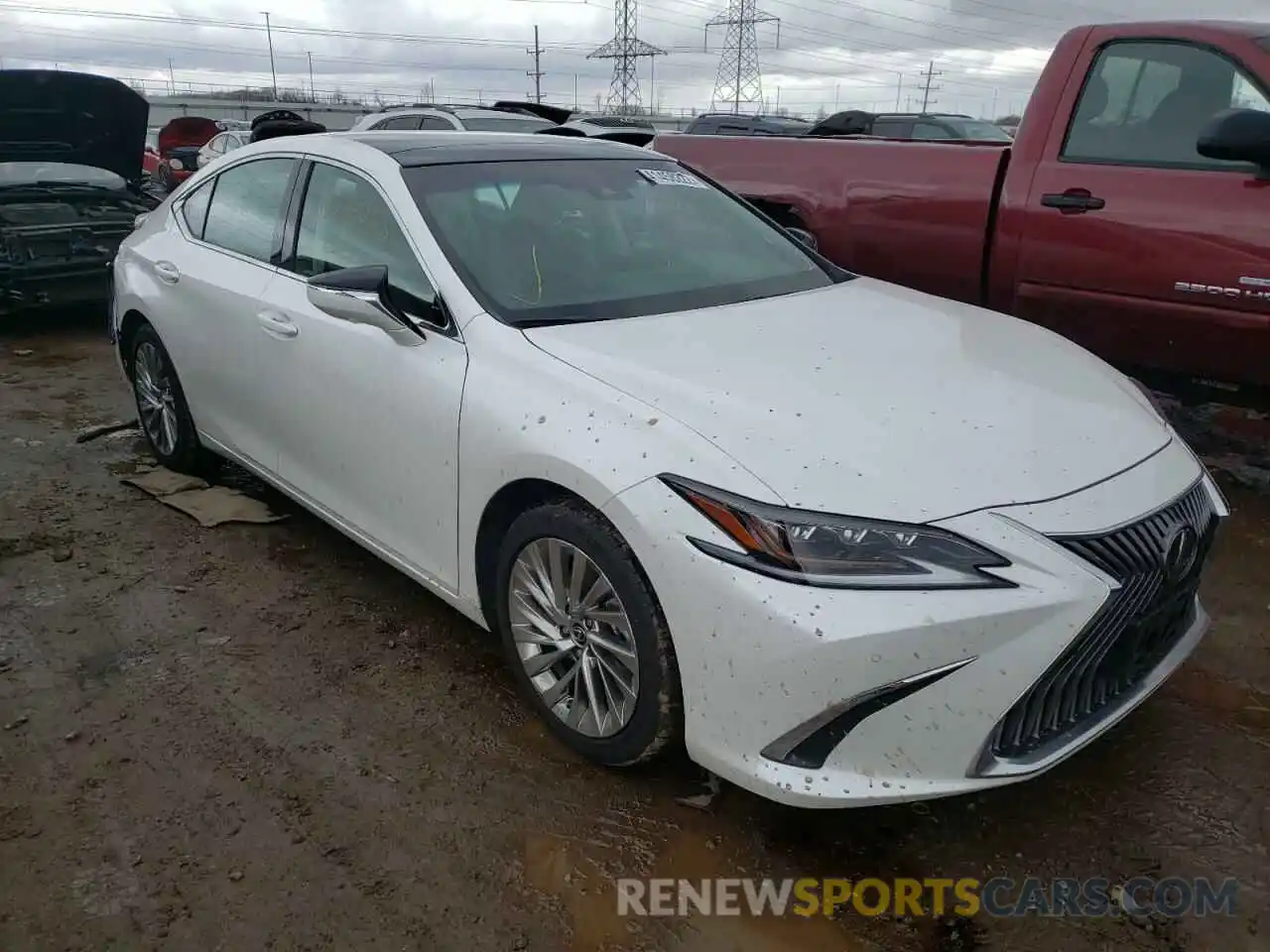 1 Photograph of a damaged car 58AEZ1B17MU093058 LEXUS ES350 2021