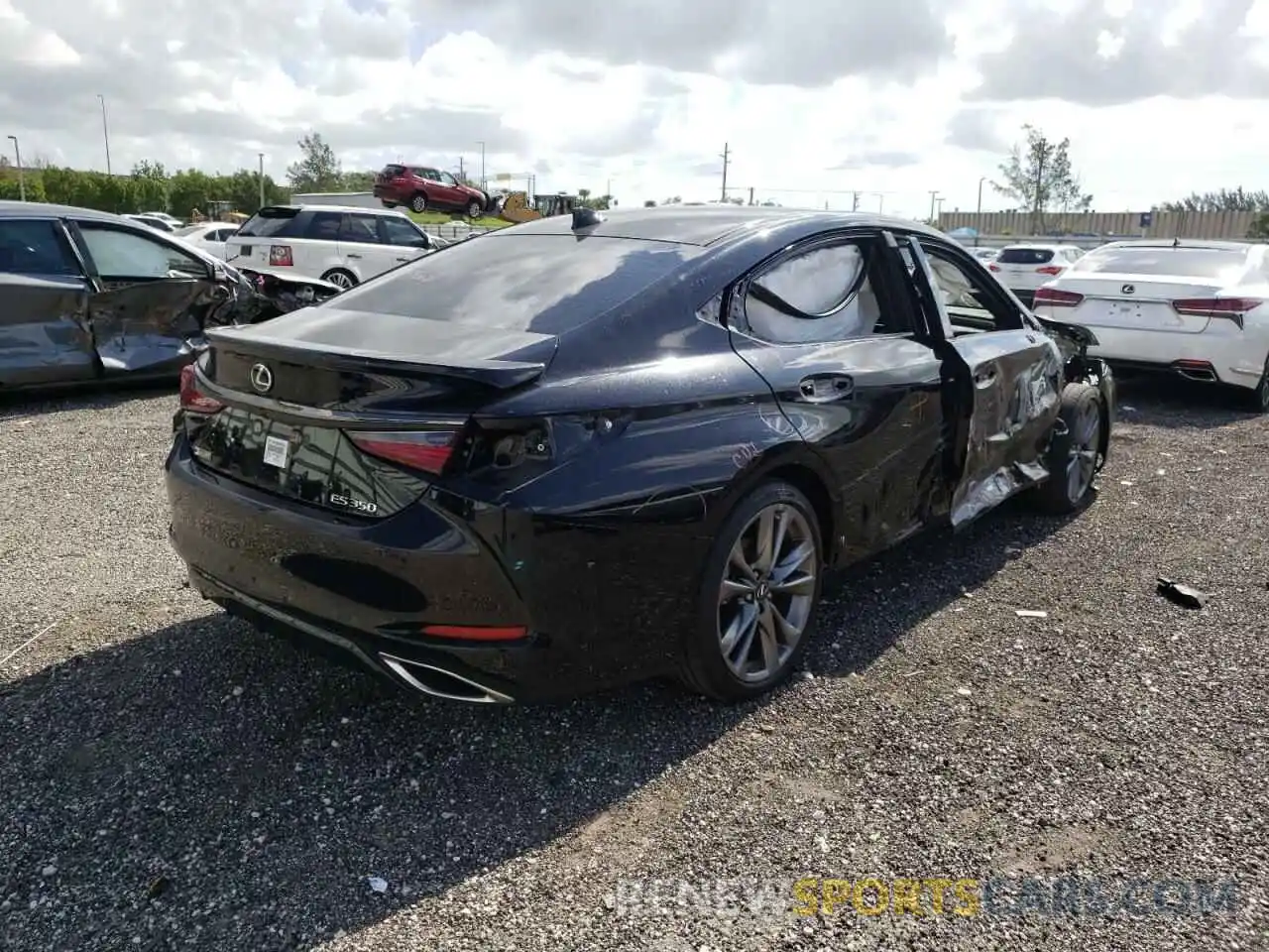 4 Photograph of a damaged car 58AGZ1B10MU083366 LEXUS ES350 2021