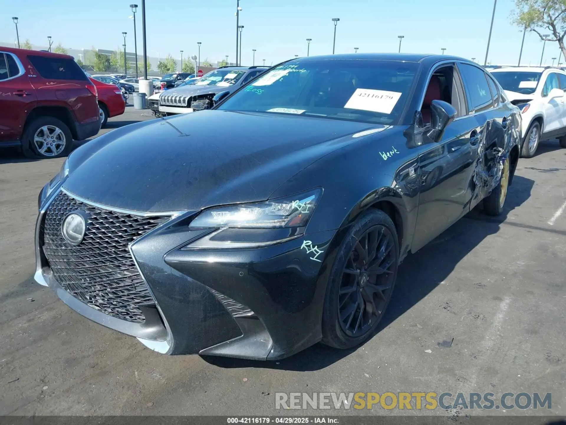 2 Photograph of a damaged car JTHBZ1BL0KA017002 LEXUS GS 350 2019