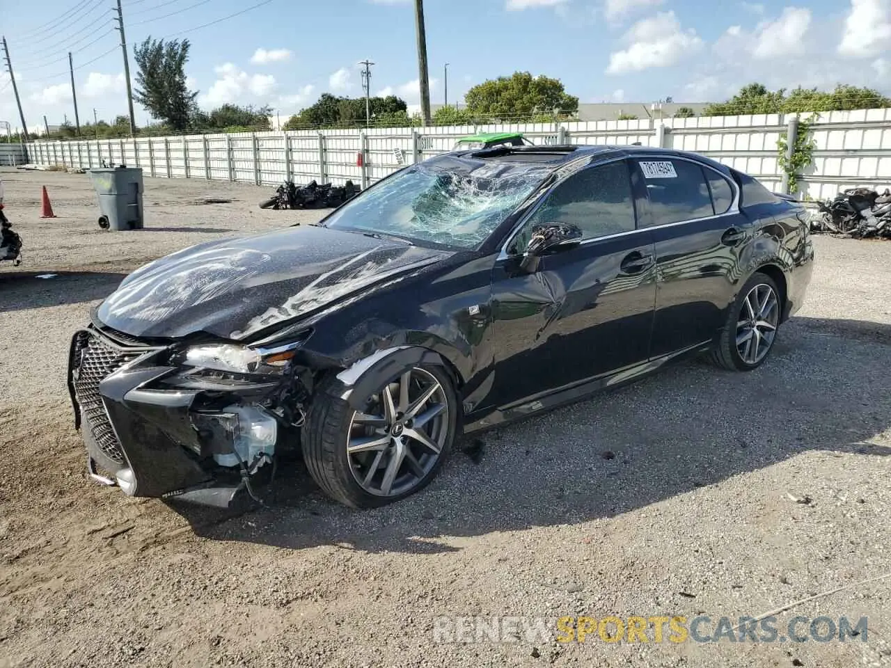 1 Photograph of a damaged car JTHBZ1BL7KA018390 LEXUS GS350 2019