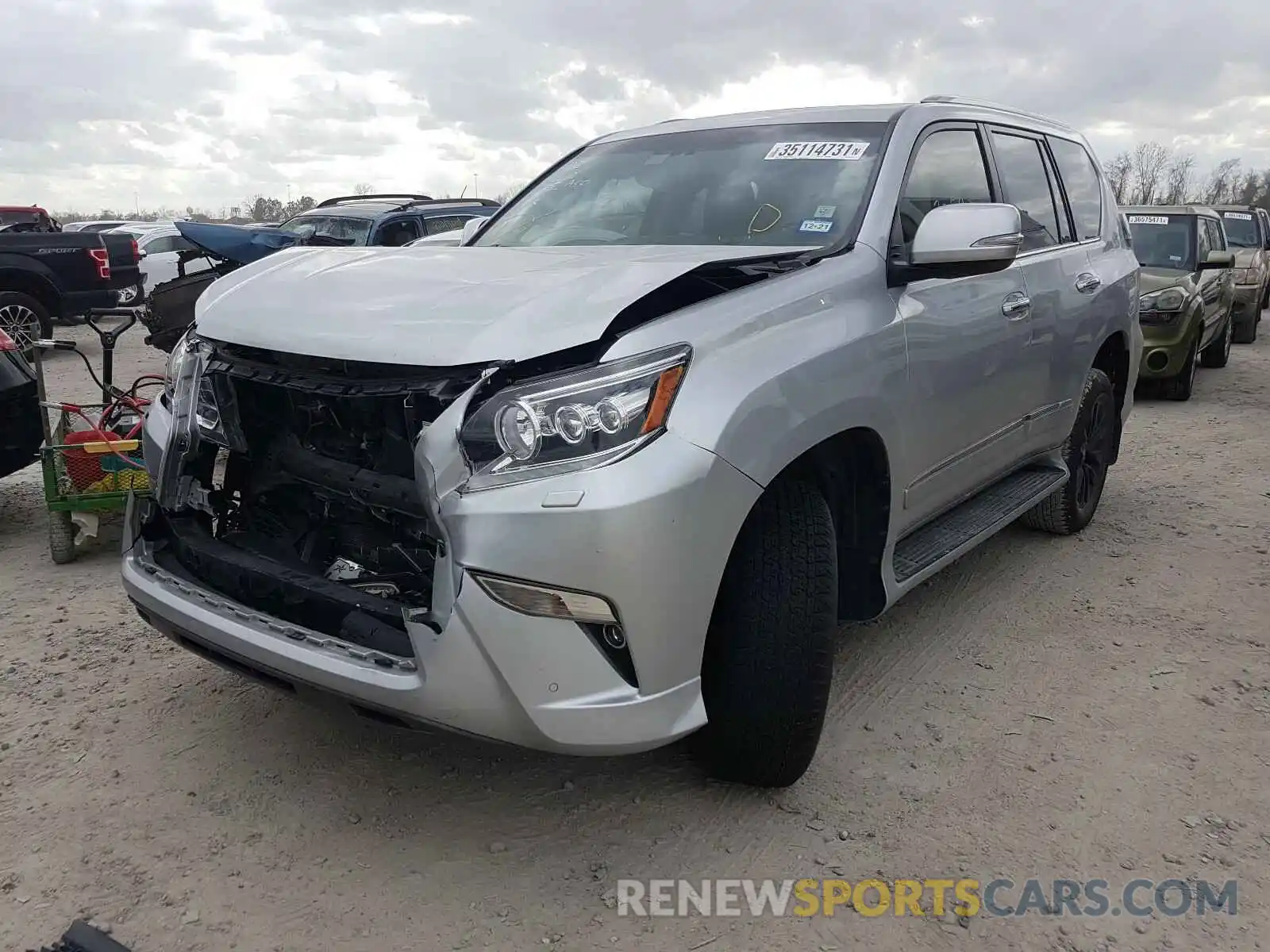 2 Photograph of a damaged car JTJBM7FXXK5220307 LEXUS GX 2019