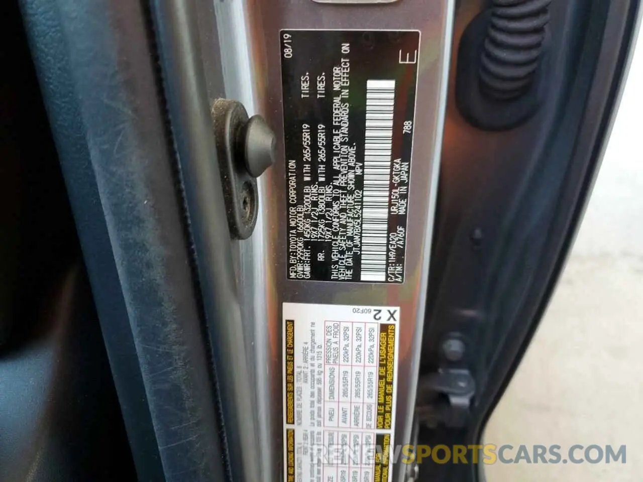 13 Photograph of a damaged car JTJAM7BX5L5241102 LEXUS GX 2020