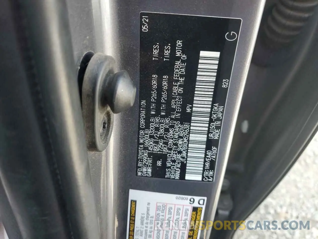 13 Photograph of a damaged car JTJAM7BX0M5296381 LEXUS GX 2021