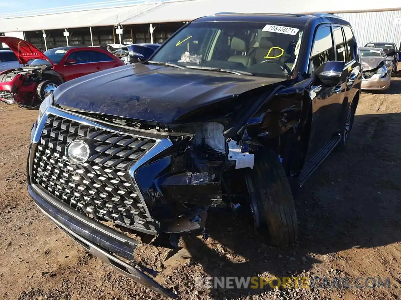 2 Photograph of a damaged car JTJGM7BXXM5272714 LEXUS GX 2021