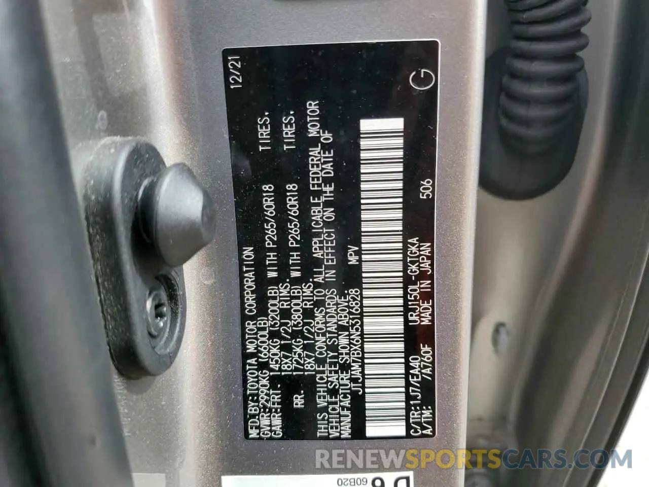 13 Photograph of a damaged car JTJAM7BX6N5316828 LEXUS GX 2022