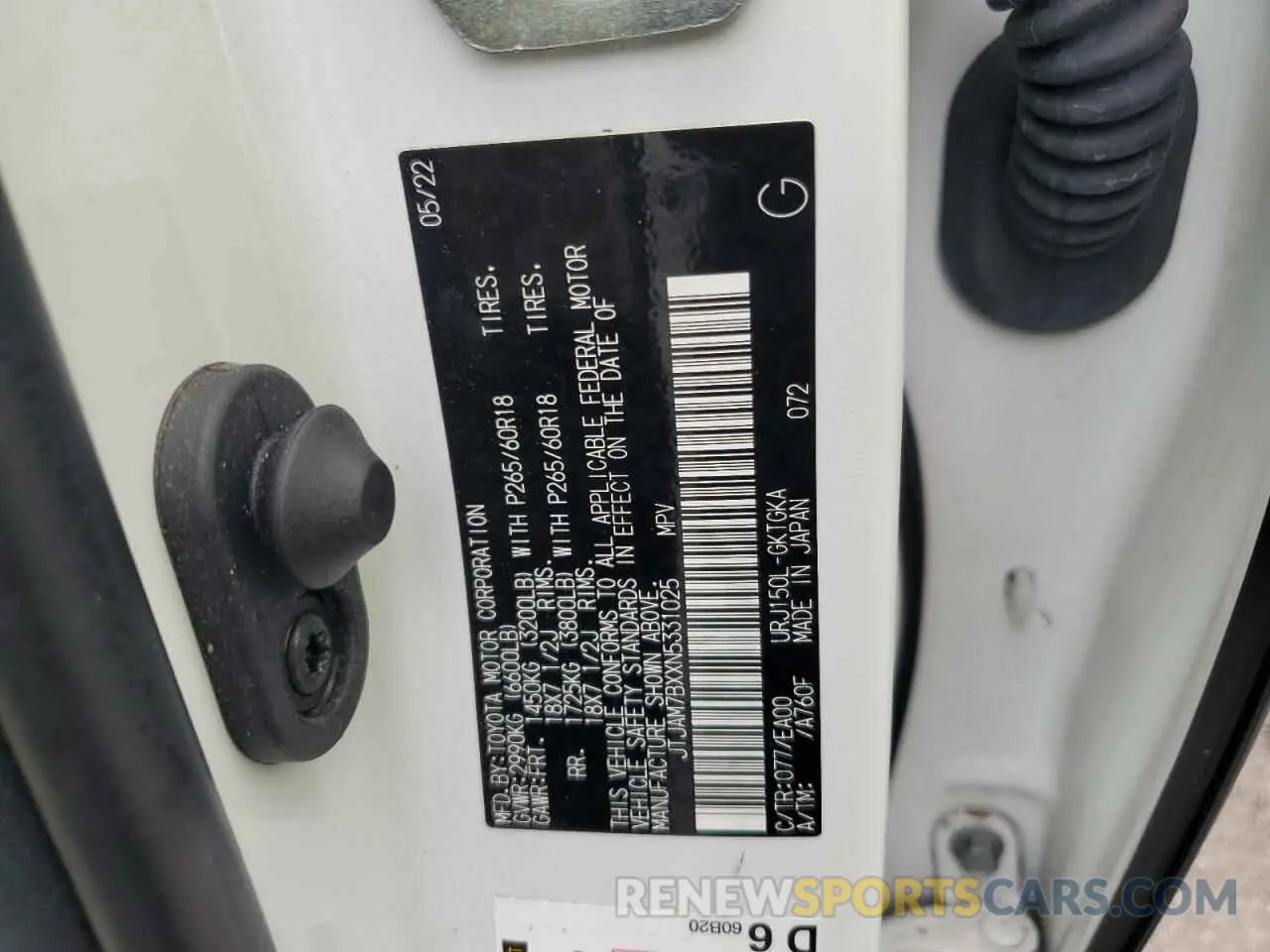 14 Photograph of a damaged car JTJAM7BXXN5331025 LEXUS GX 2022