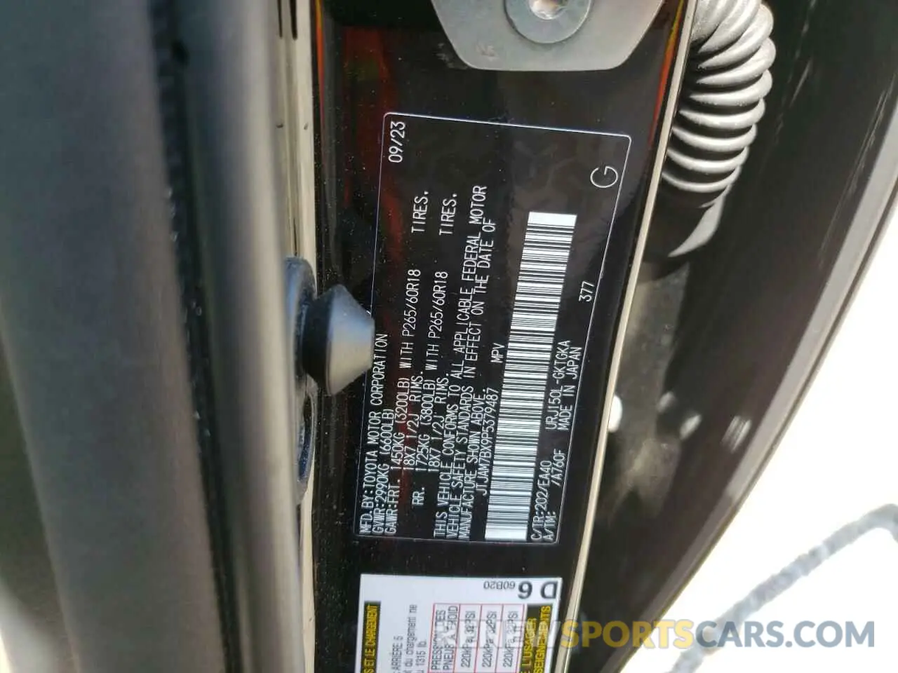 13 Photograph of a damaged car JTJAM7BX9P5379487 LEXUS GX 2023