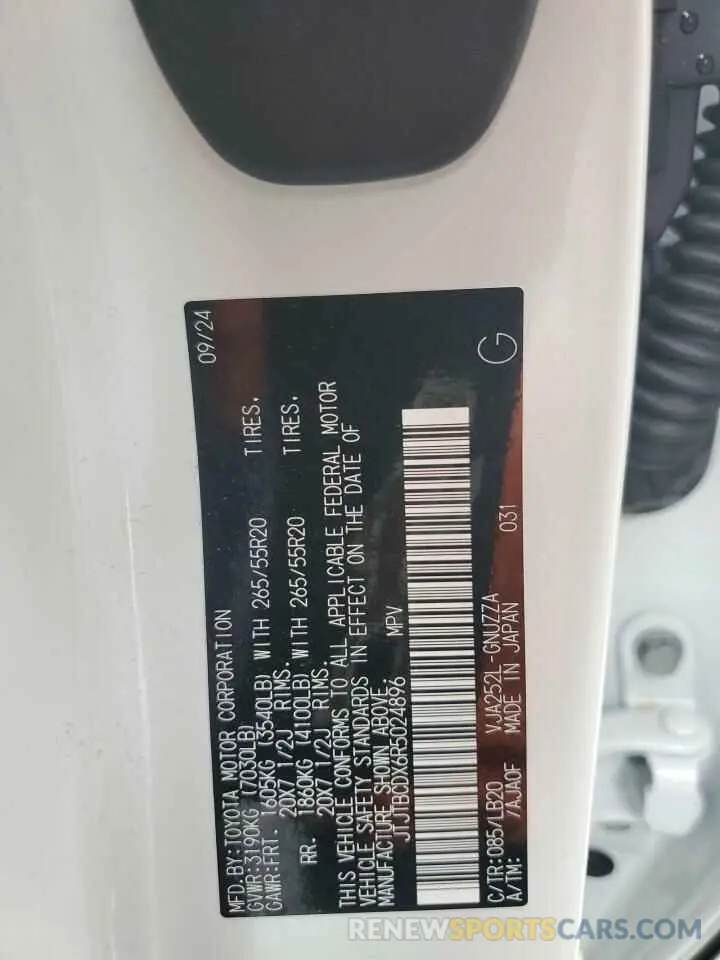 14 Photograph of a damaged car JTJTBCDX6R5024896 LEXUS GX 550 PRE 2024