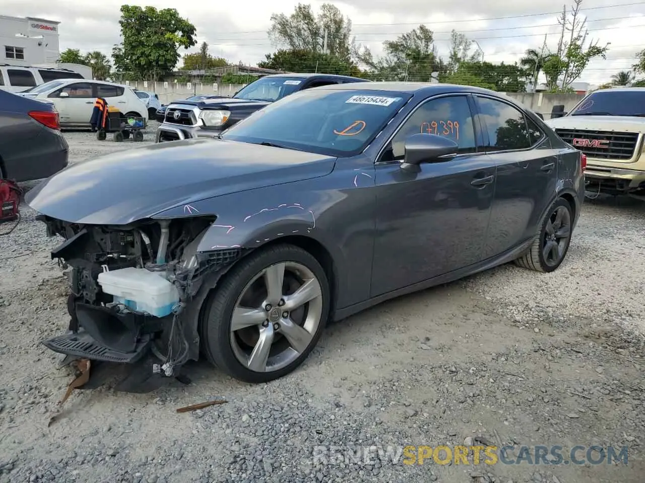 1 Photograph of a damaged car JTHBE1D24E5004069 LEXUS IS 2014