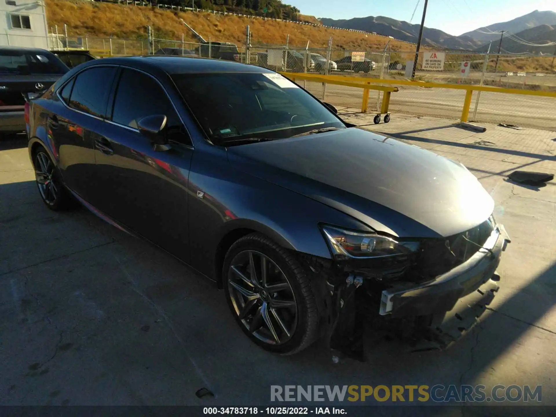 1 Photograph of a damaged car JTHBA1D21K5100152 LEXUS IS 2019