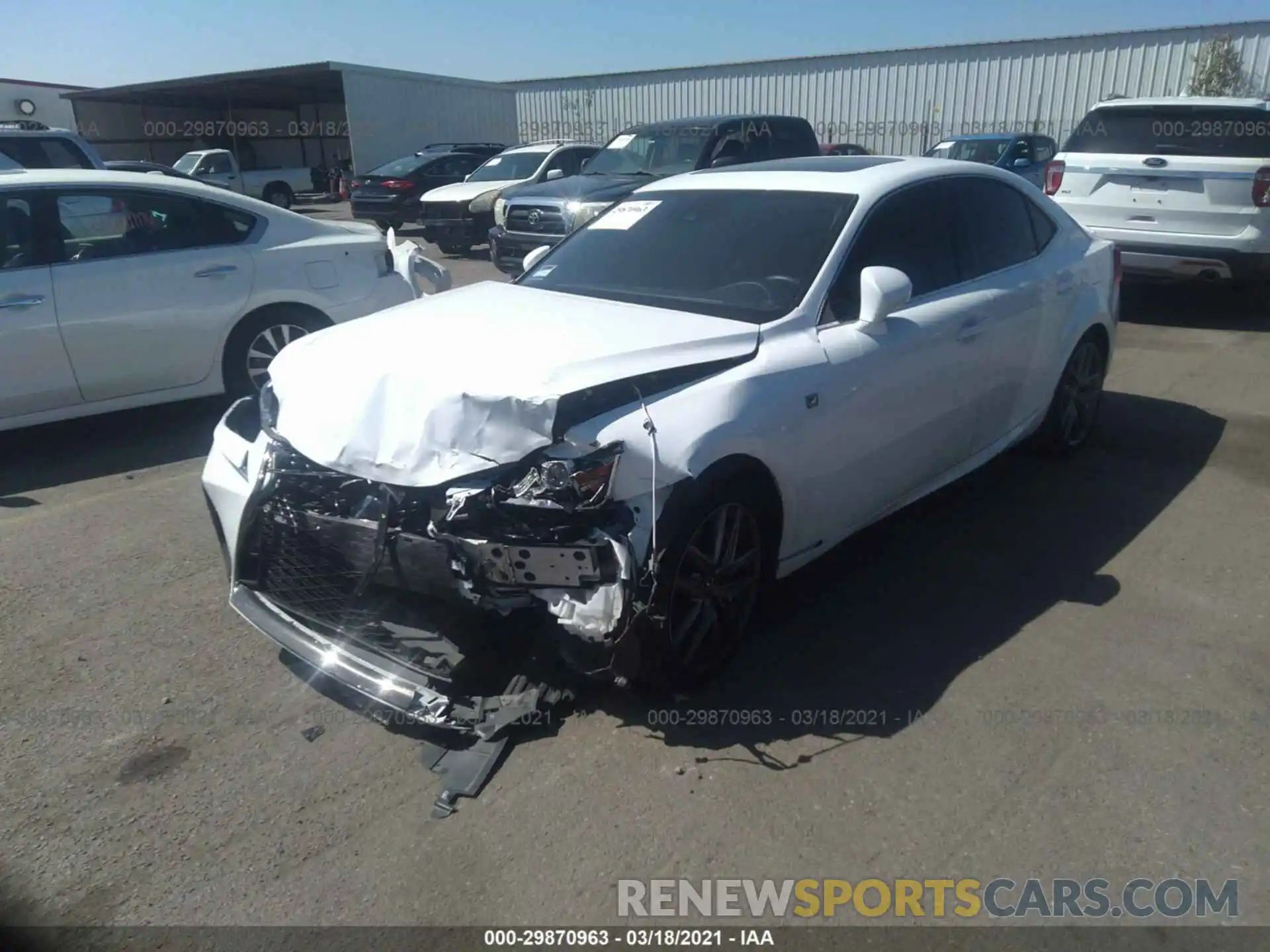 2 Photograph of a damaged car JTHBA1D22K5099464 LEXUS IS 2019