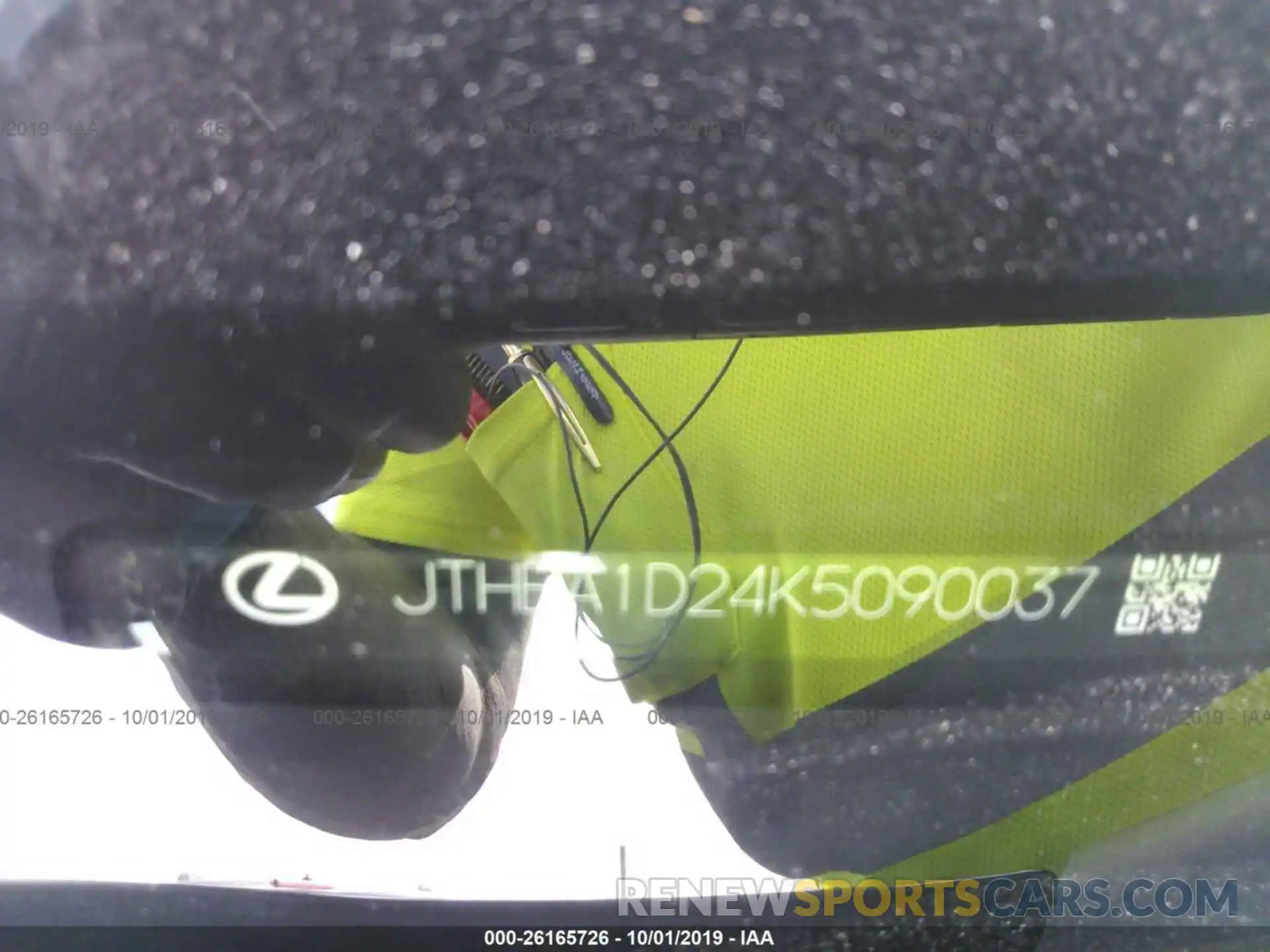 9 Photograph of a damaged car JTHBA1D24K5090037 LEXUS IS 2019