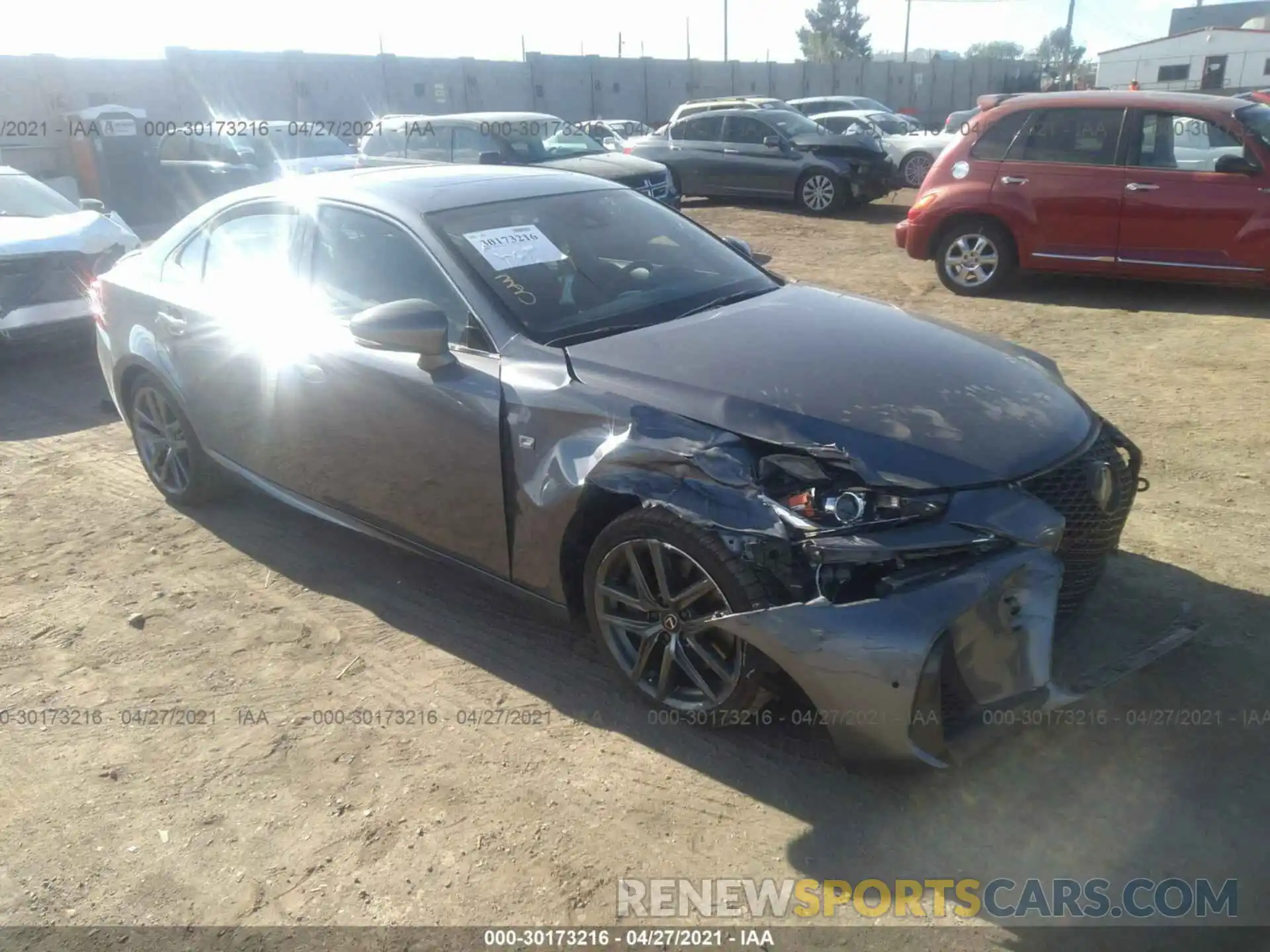 1 Photograph of a damaged car JTHBA1D25K5088720 LEXUS IS 2019