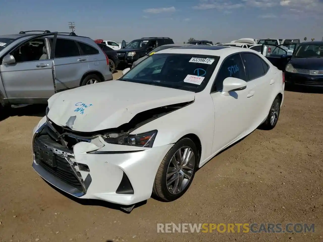 2 Photograph of a damaged car JTHBA1D25K5099507 LEXUS IS 2019